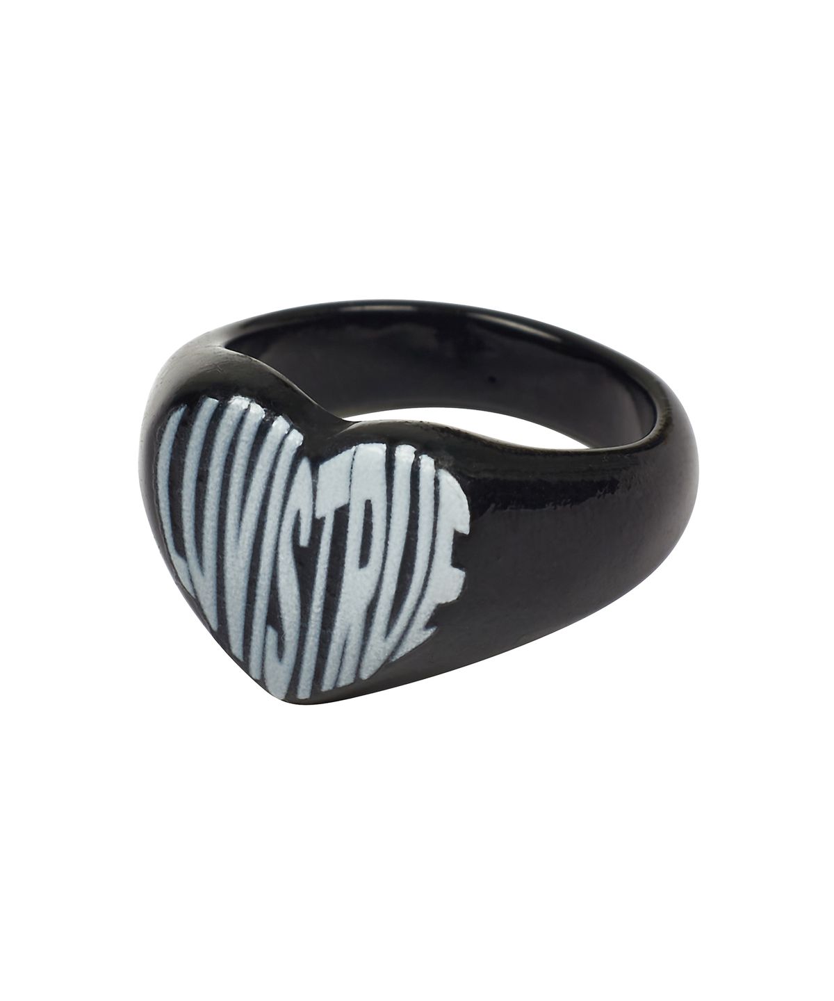 러브이즈트루(LUVISTRUE) MZ LOGO RING(BLACK)