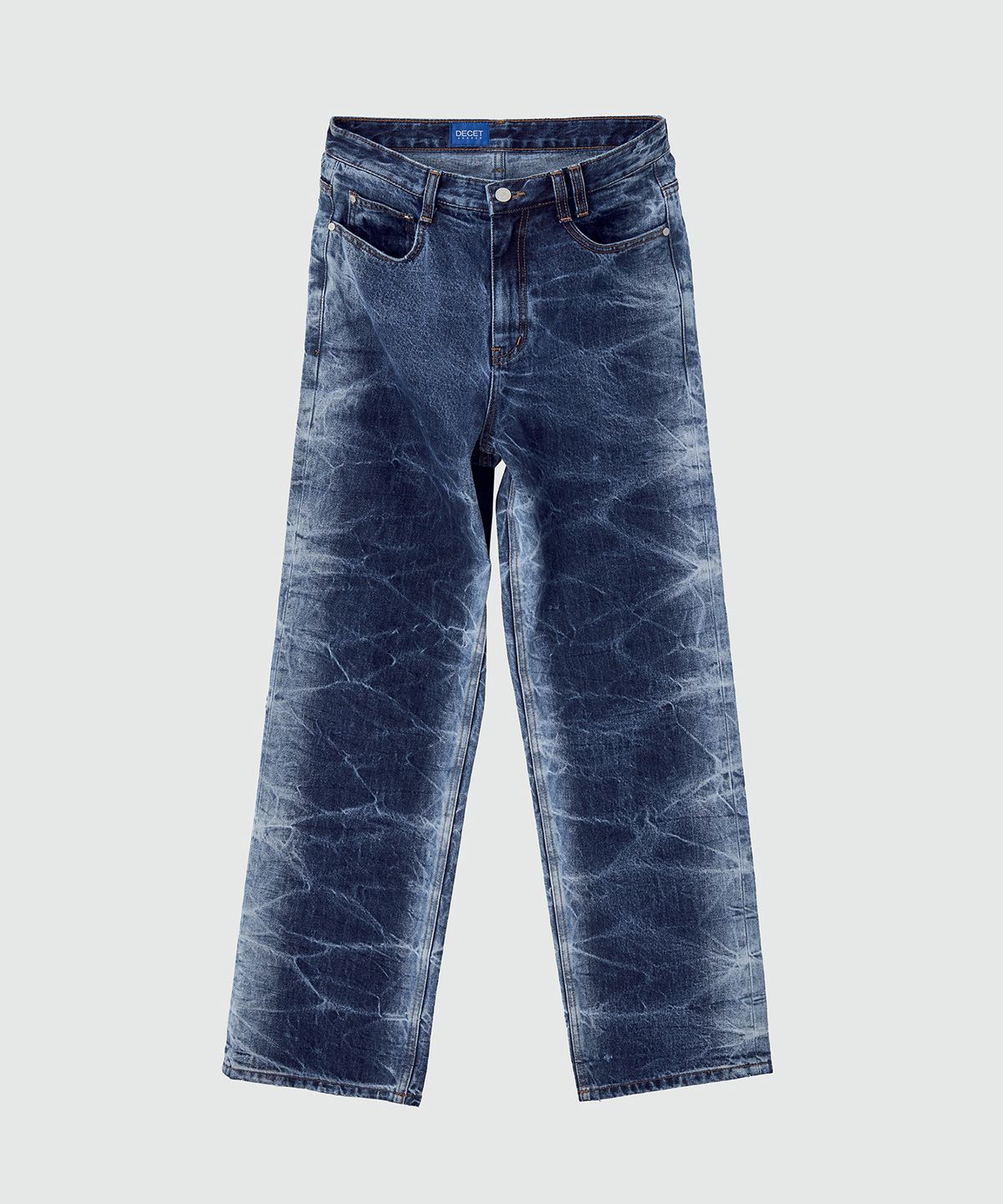 데케트(DECET) Bleach & Crinkle Washed Jeans DCPT019Side