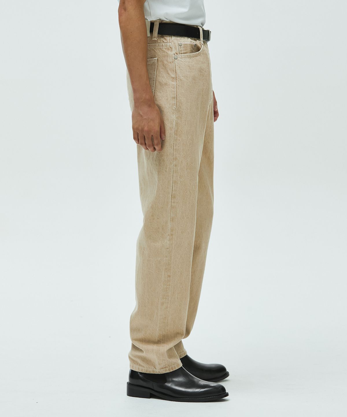데케트(DECET) Arvind Selvage Regular Straight Jeans DCPT016Sand