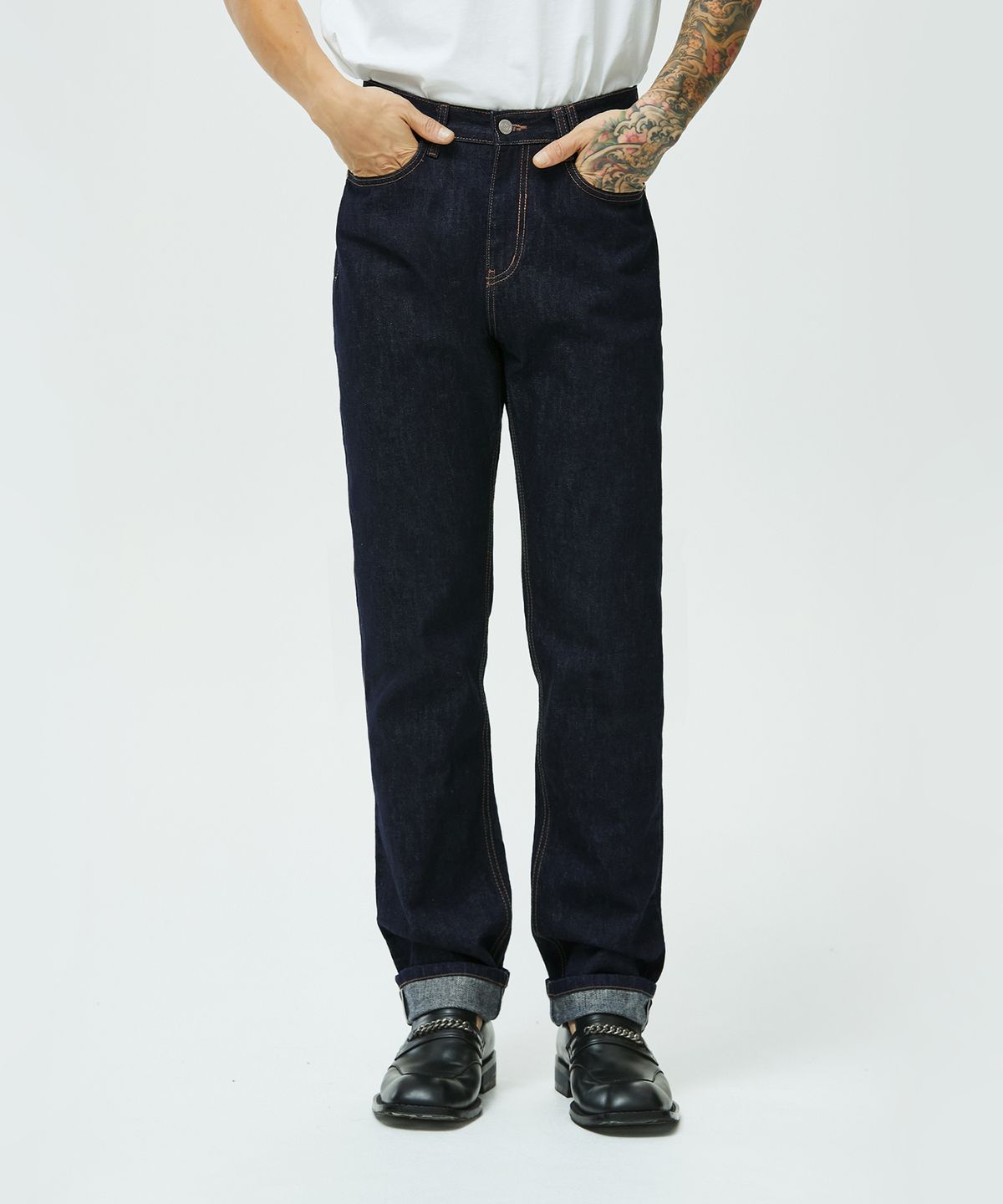 데케트(DECET) Arvind Selvage Regular Straight Jeans DCPT016RawIndigo