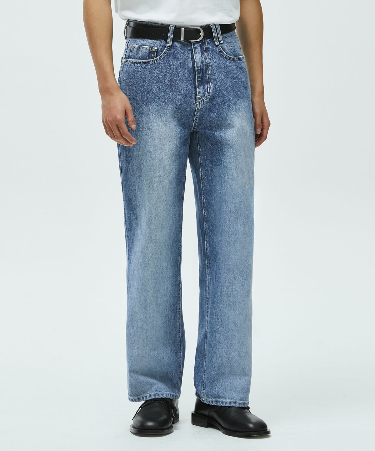 데케트(DECET) Essential Wide Straight Jeans DCPT013Blue