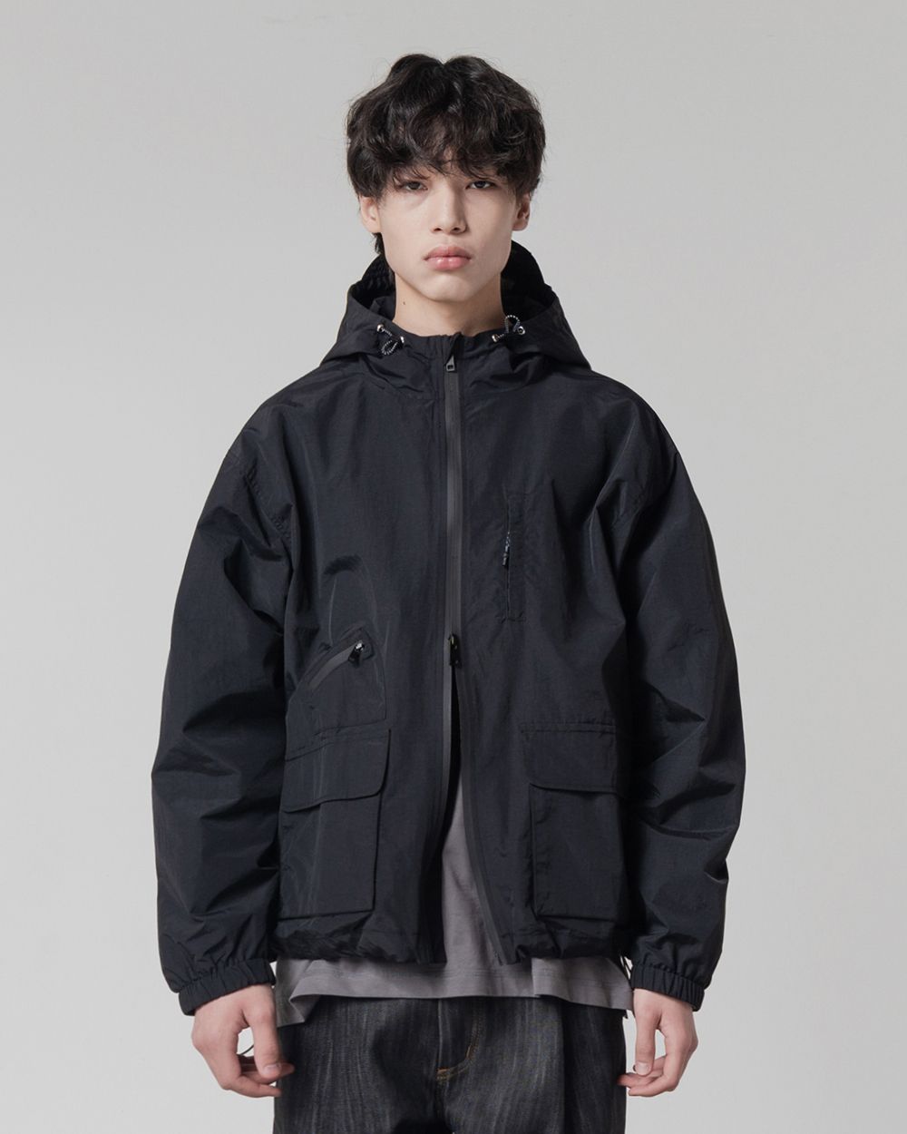ブルゾン dimitriblack ASI 2WAY Seersucker Hood Windbreaker Navy ABD4J MUSINSA | DIMITRI BLACK ASI 2WAY Authentic Hood Windbreaker