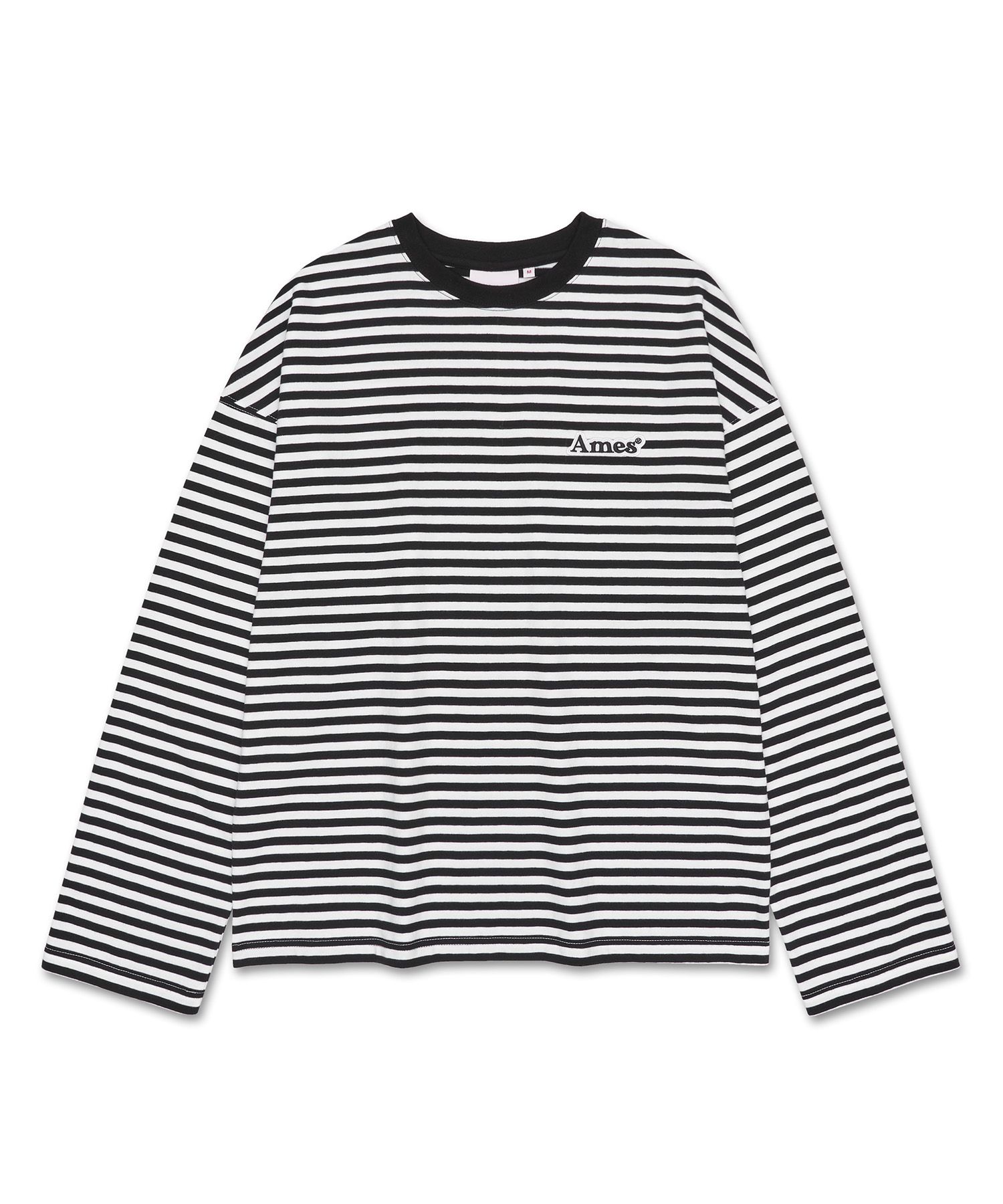 MUSINSA | AMES-WORLDWIDE STRIPE LS TEE BLACK