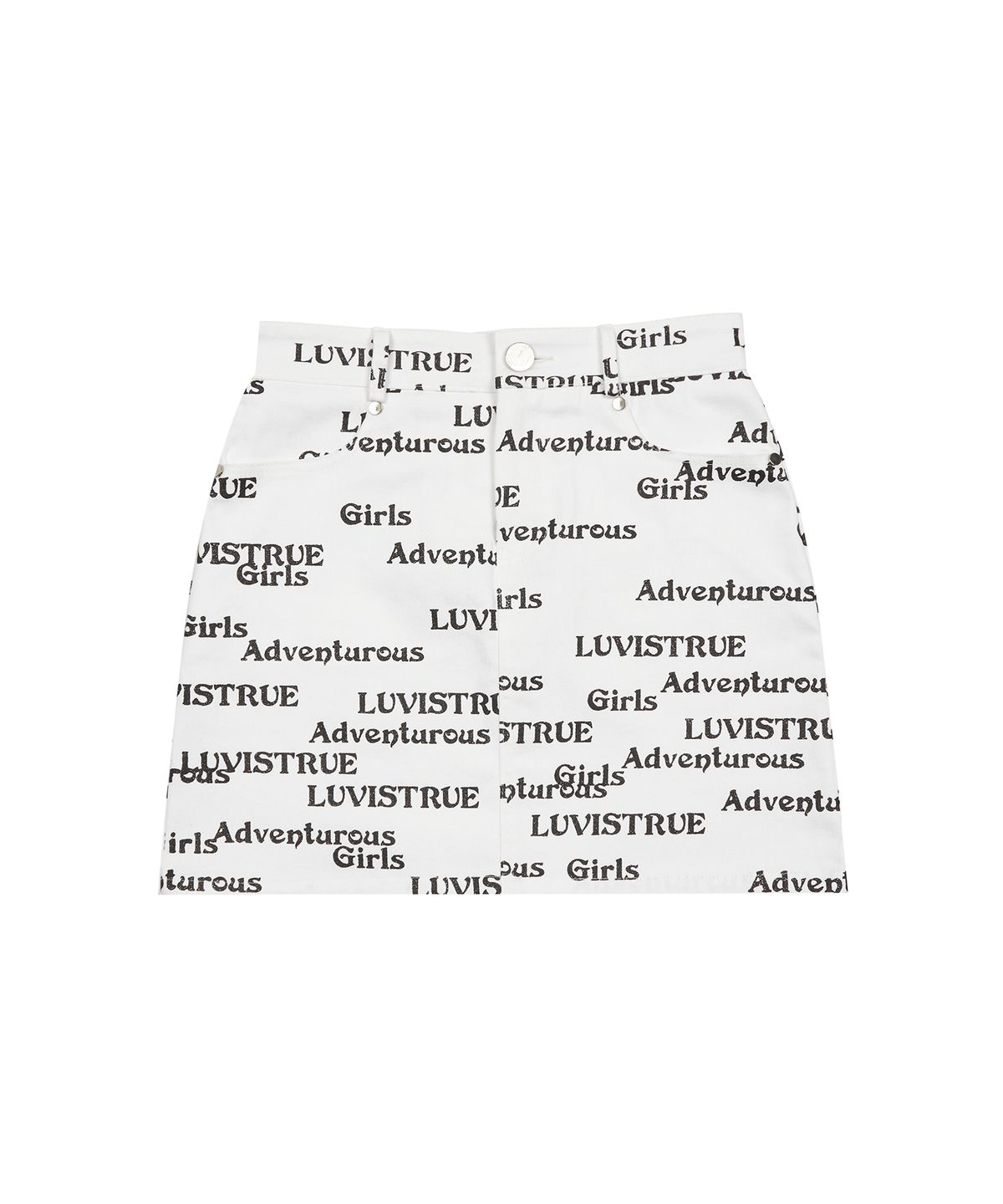 러브이즈트루(LUVISTRUE) MZ ADVENTUROUS GLITTER SKIRT(WHITE)