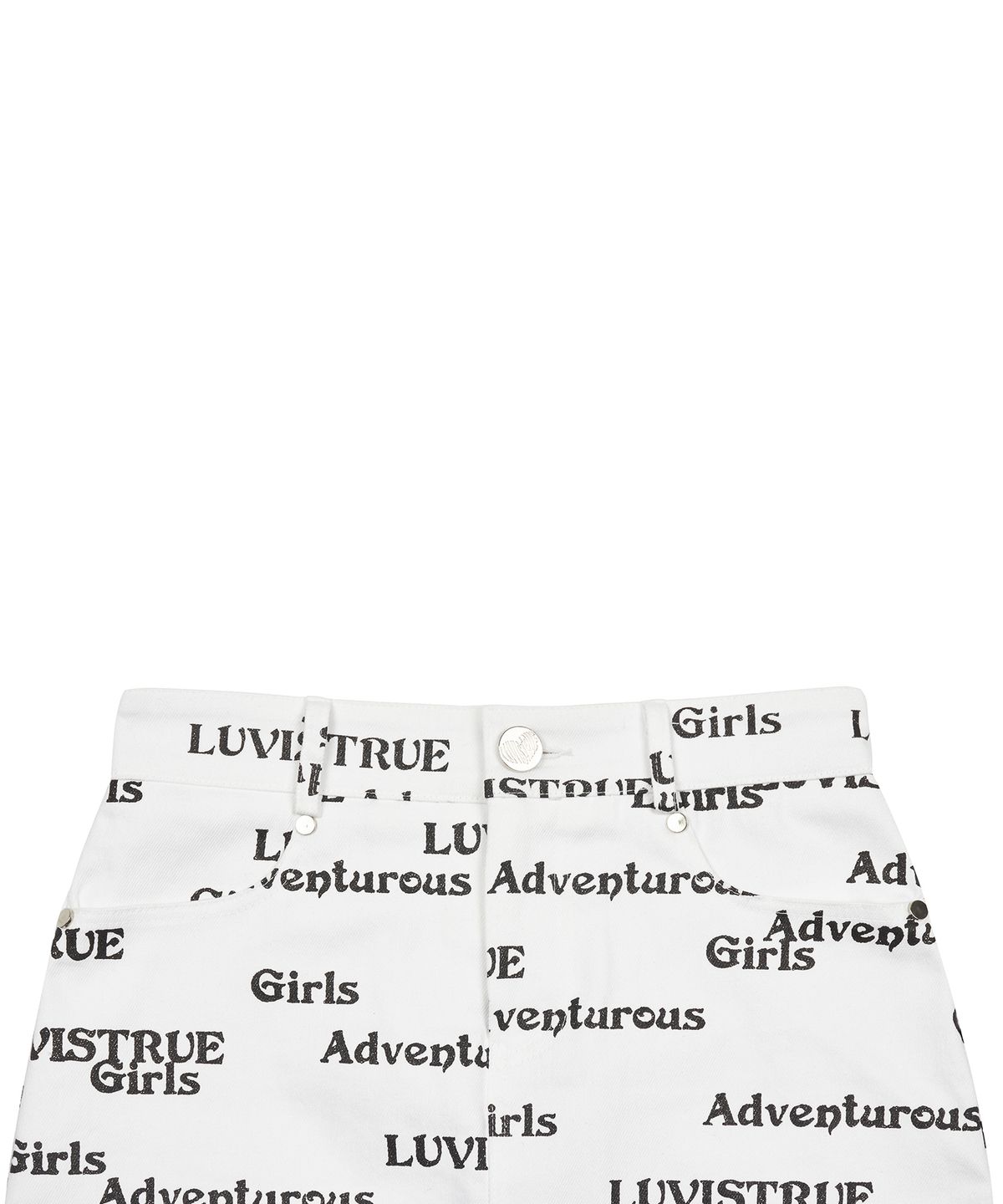 러브이즈트루(LUVISTRUE) MZ ADVENTUROUS GLITTER SKIRT(WHITE)