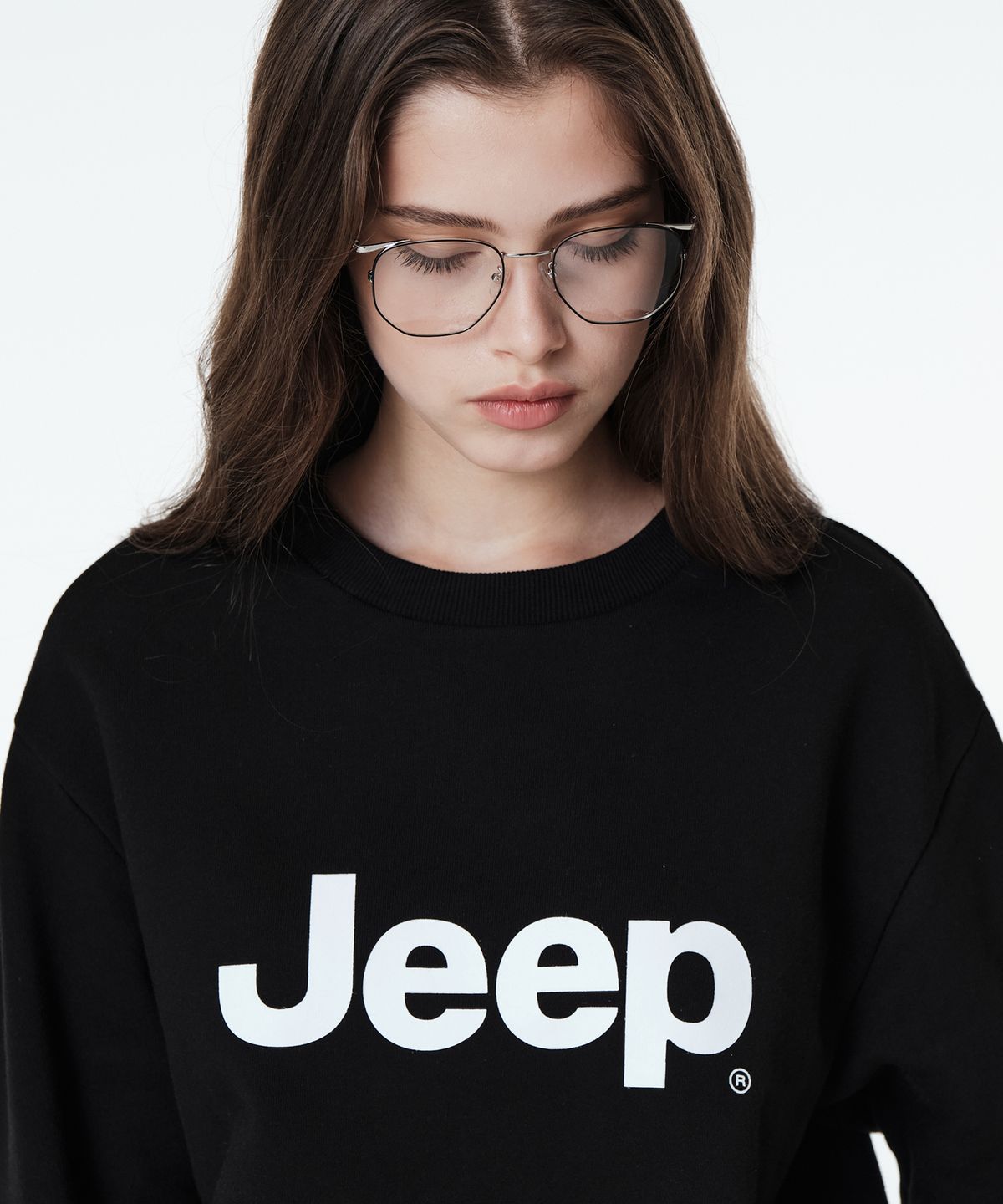 지프(JEEP) 빅로고 맨투맨 (JP5TSU801BK)