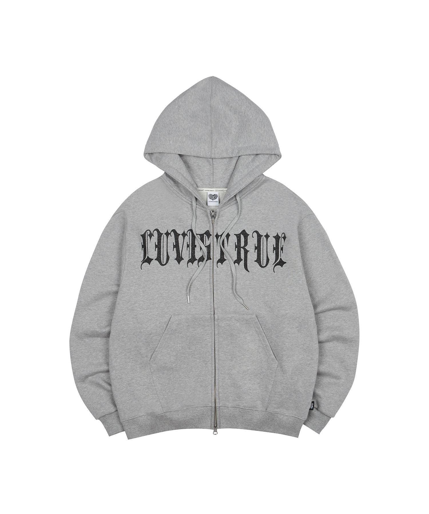 MZ 2-WAY GLITTER HOOD ZIP UP (BLACK) - LUVISTRUE | 60