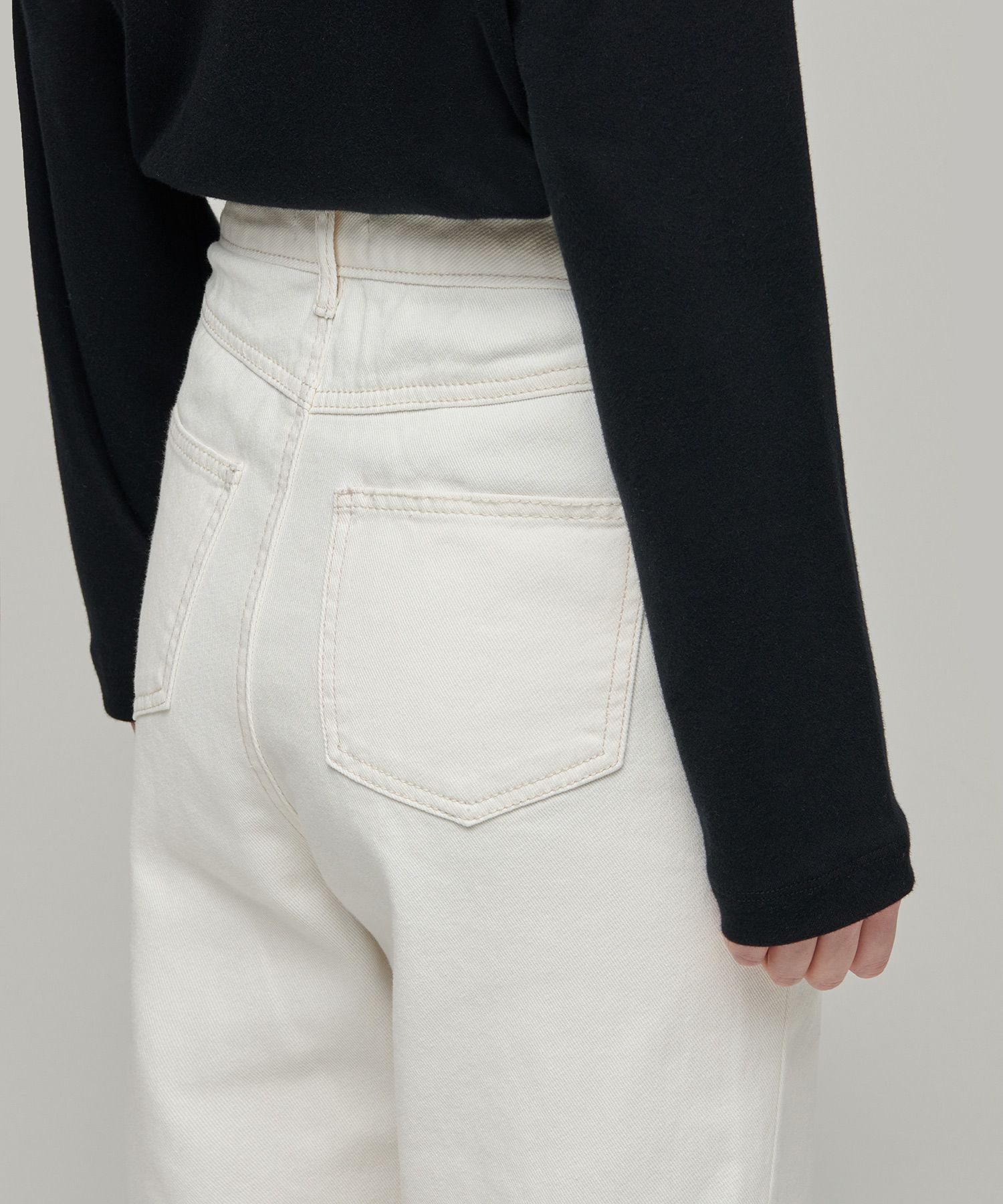 ★MUSINSA STANDARD★ Straight denim slacks cream MMDNP104-CR MUSINSA | MUSINSA STANDARD Straight Denim Slacks [Cream]