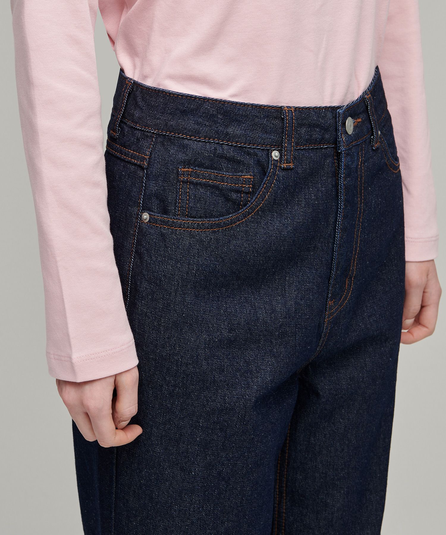 デニム・ジーパン MUSINSA STANDARD Loose straight denim pants deep indigo MMCN MUSINSA | SAINT LAURENT Straight denim pants - Vintage Blue