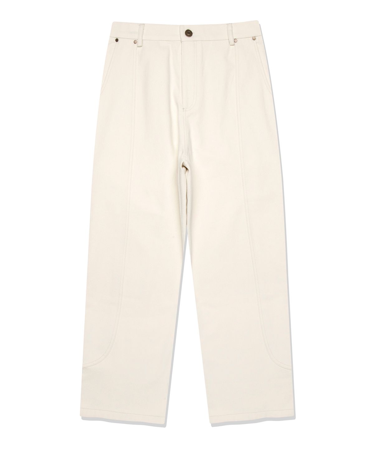팔렛(FALLETT) 피치 코튼 커브드 팬츠 아이보리