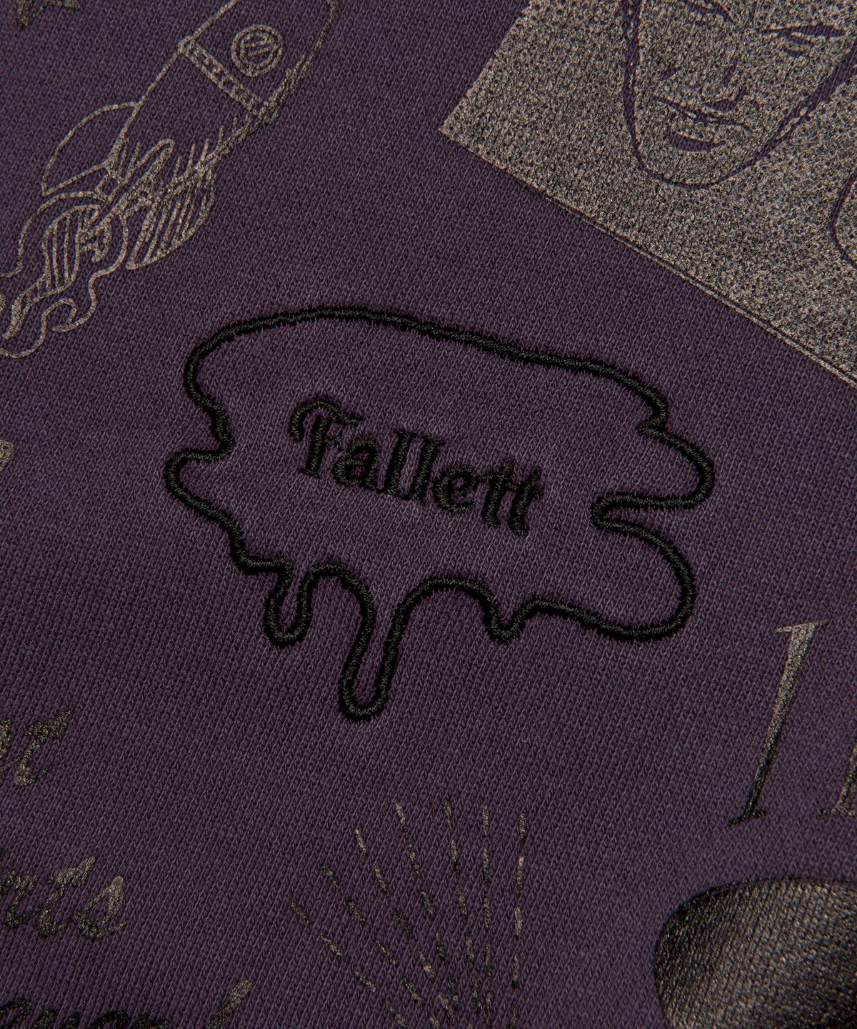 팔렛(FALLETT) 아트 아카이브 맨투맨 피그먼트 퍼플