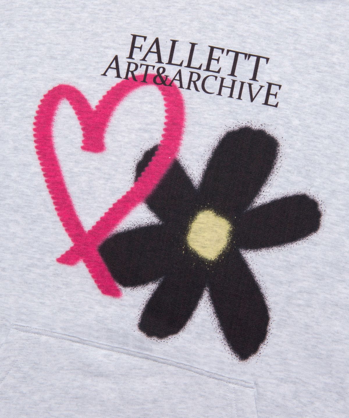 팔렛(FALLETT) 러브 스프레이 후드티 라이트 그레이