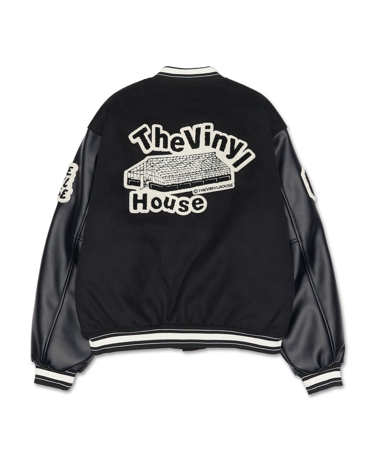 MUSINSA公式 | THEVINYLHOUSE YIN YANG VARSITY JACKET BLACK