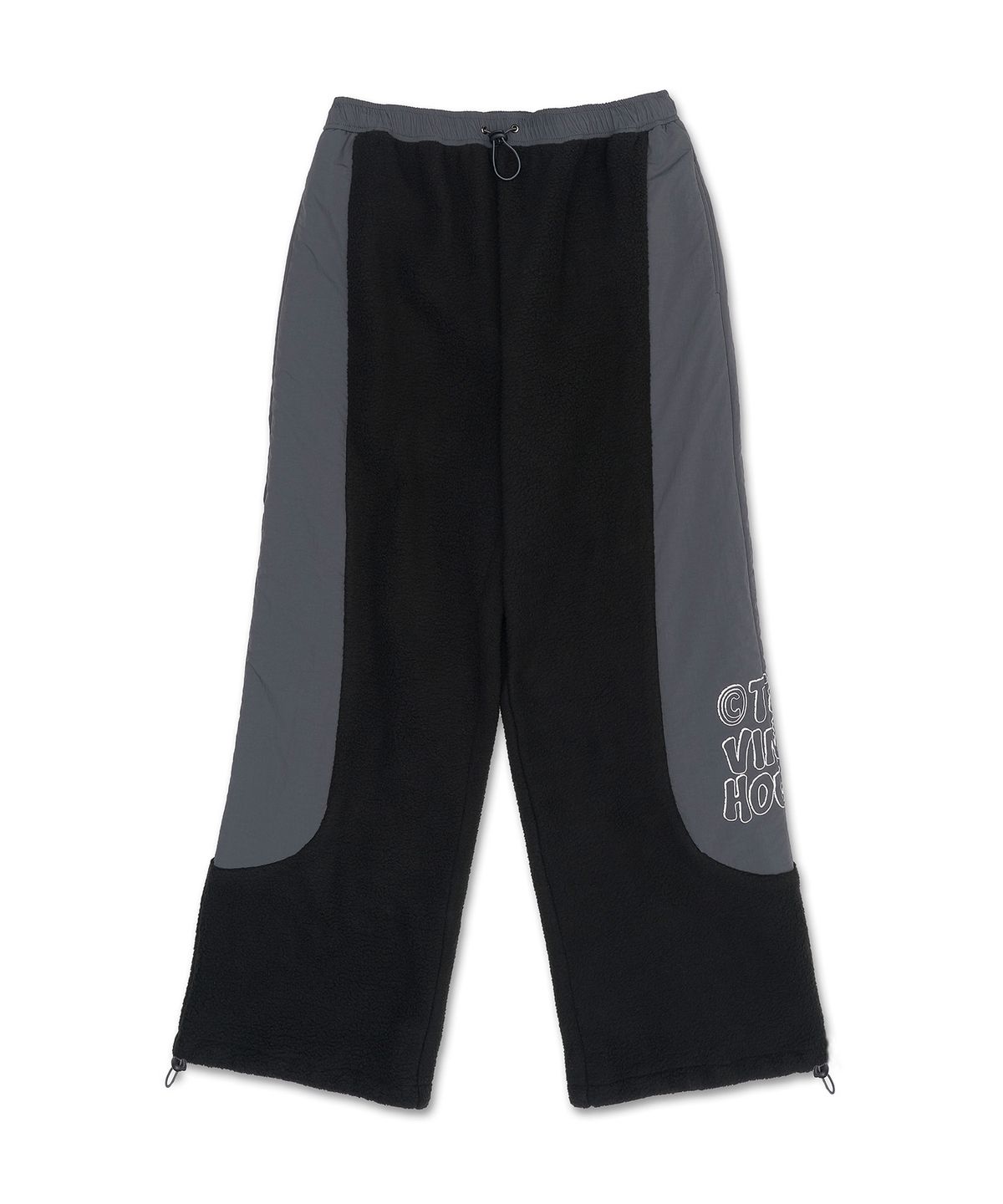 더바이닐하우스(THEVINYLHOUSE) PANELED FLEECE PANTS BLACK (VH2CWUPA10A)