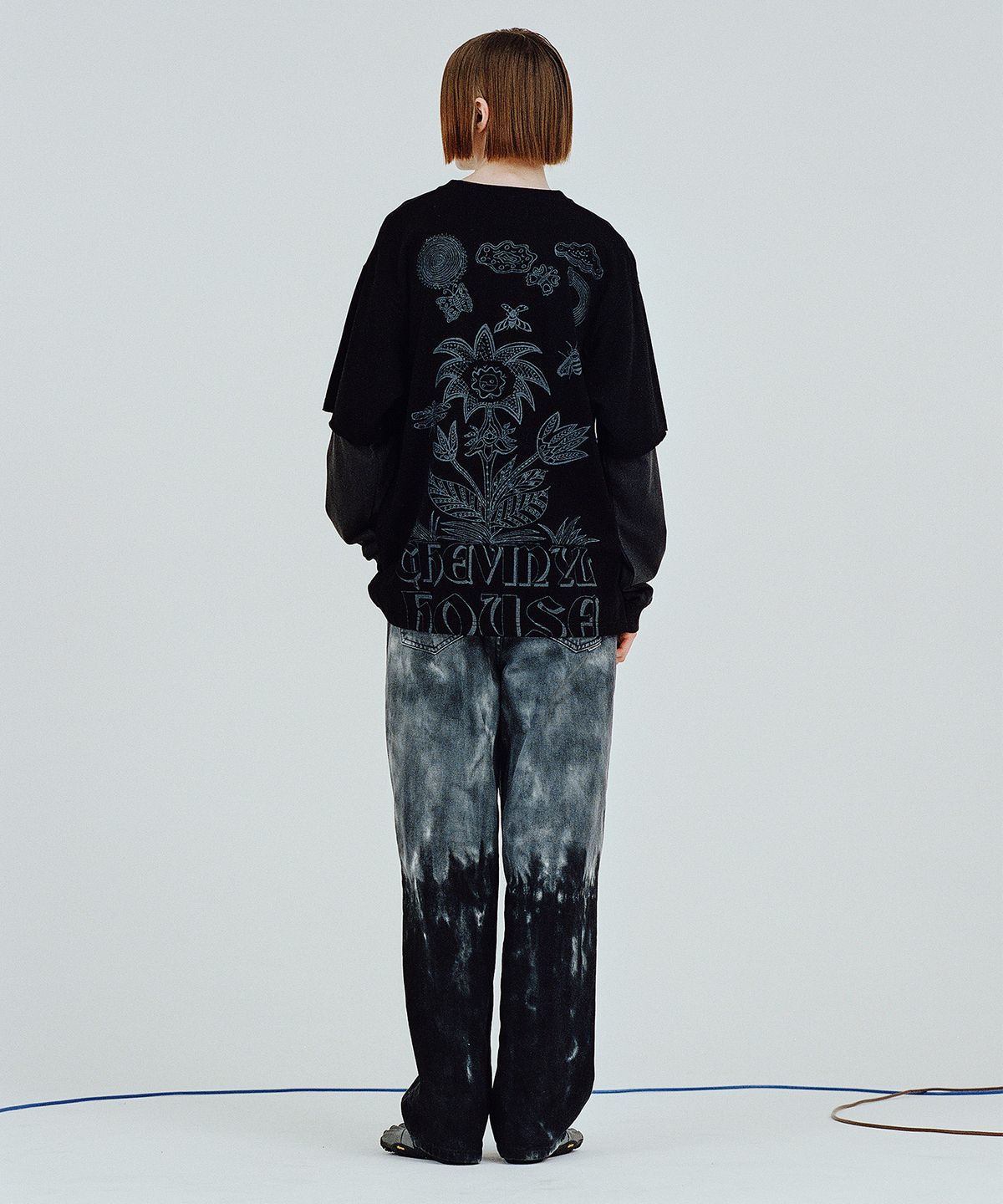 더바이닐하우스(THEVINYLHOUSE) DYED COTTON PANTS CHARCOAL (VH2CWUD111A)