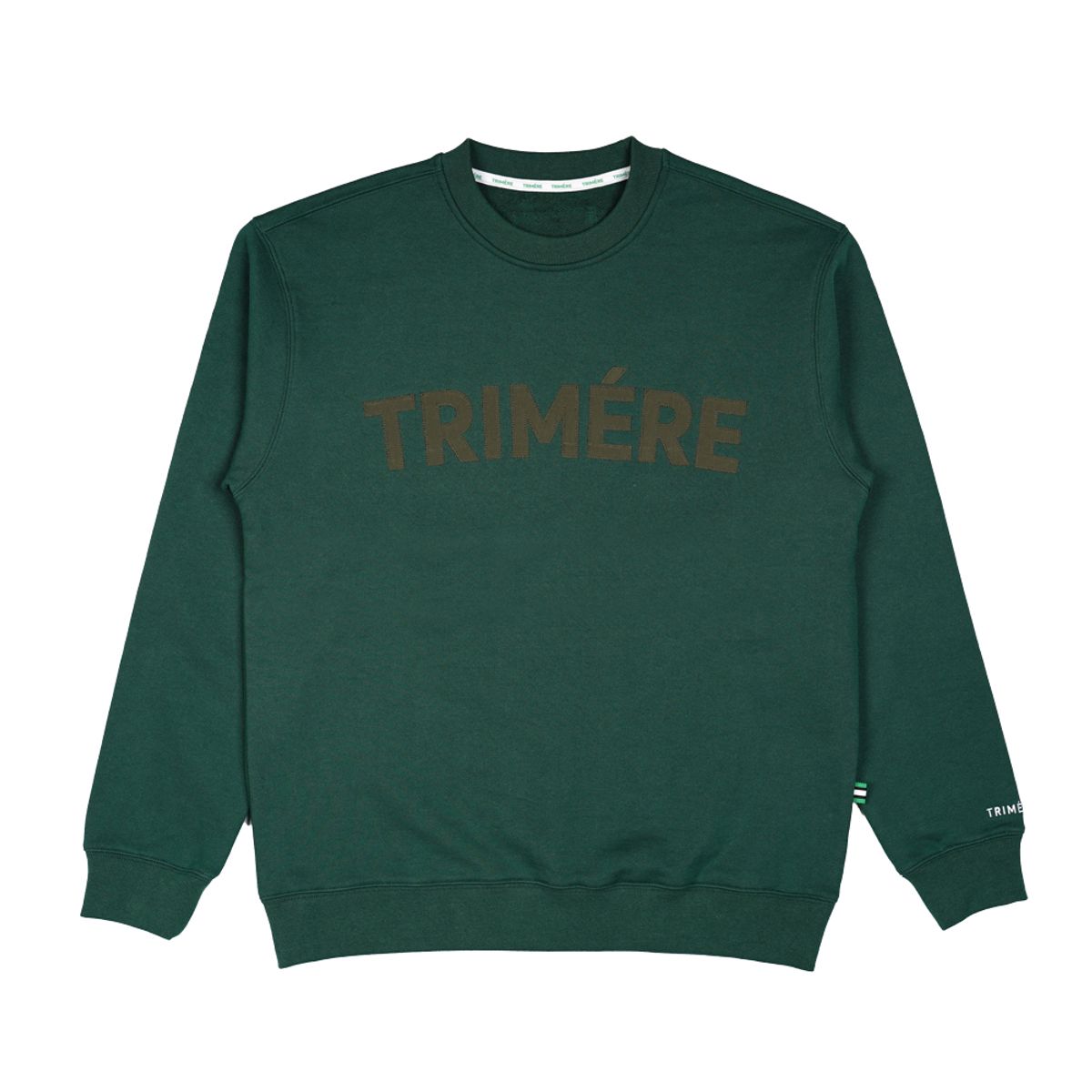 트리메르(TRIMERE) 아플리케 맨투맨 UNISEX GREEN