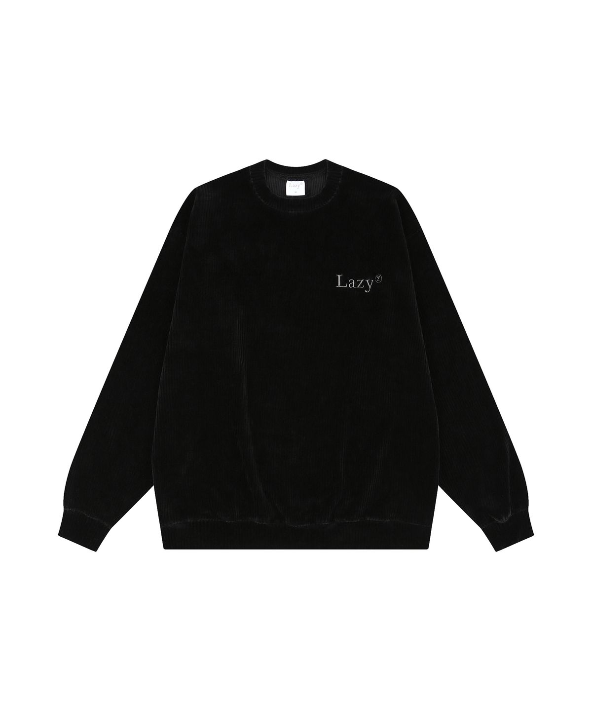 레이지지(LAZYZ) 레이지 코듀로이 스웨트셔츠 블랙