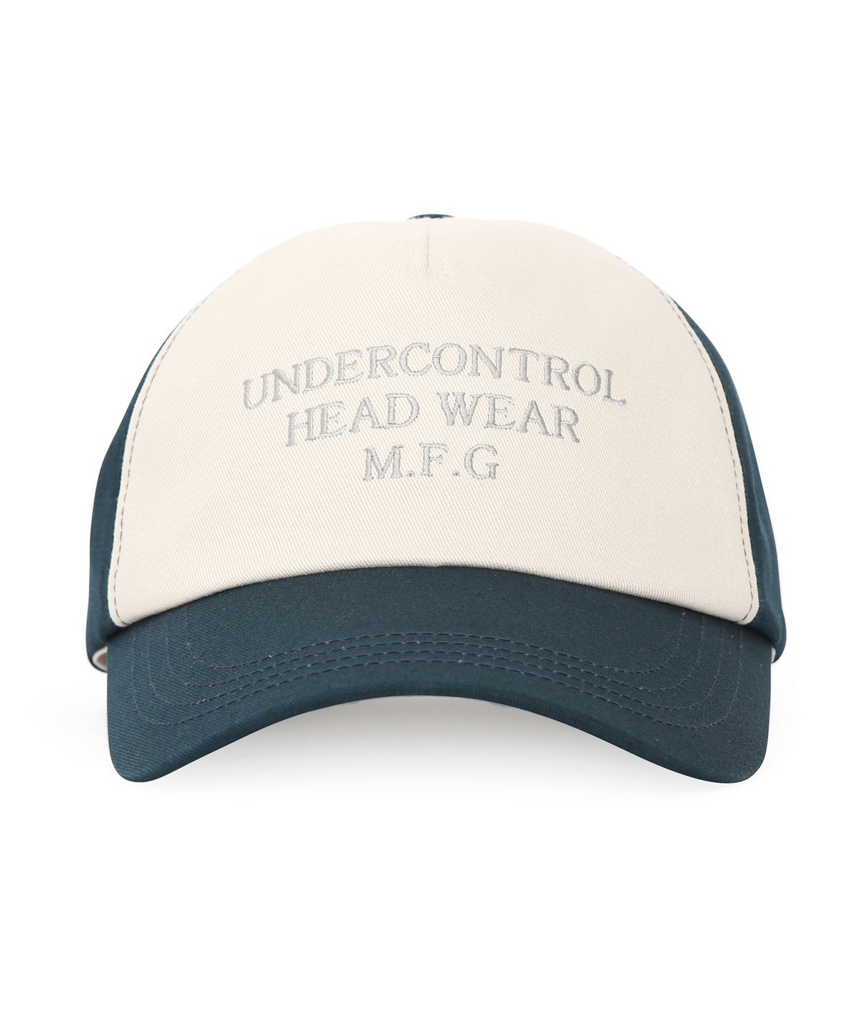 언더컨트롤(UNDERCONTROL) 코튼 로고 트러커 볼캡 SLOGAN / SOFT DEEP B B / NAVY
