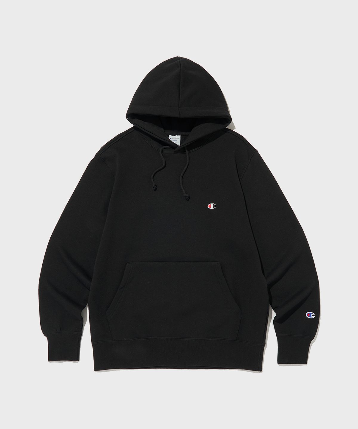챔피온(CHAMPION) C로고 후드 티셔츠 Black