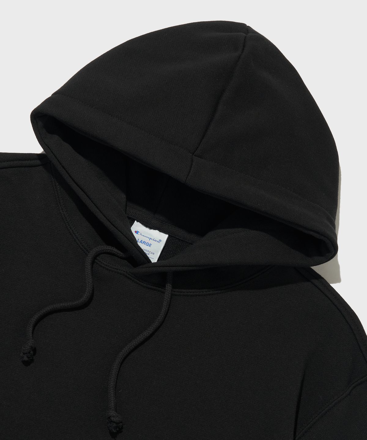 챔피온(CHAMPION) C로고 후드 티셔츠 Black