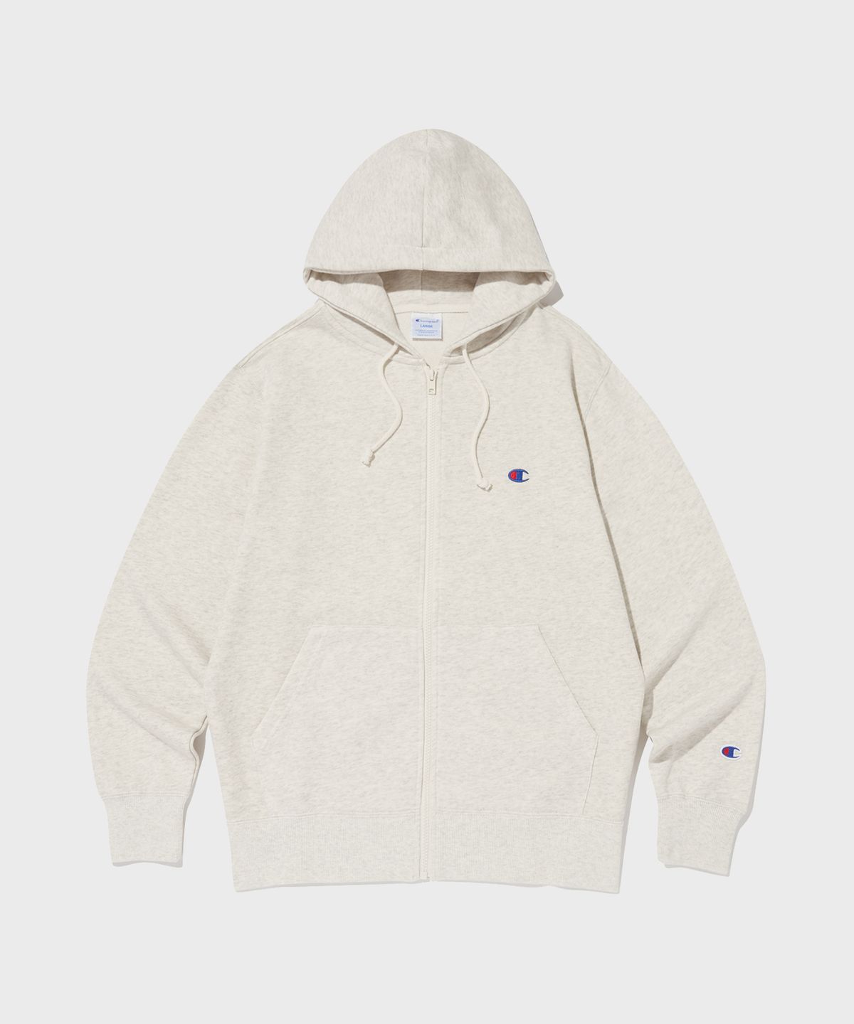 챔피온(CHAMPION) C로고 후드 집업 Cream