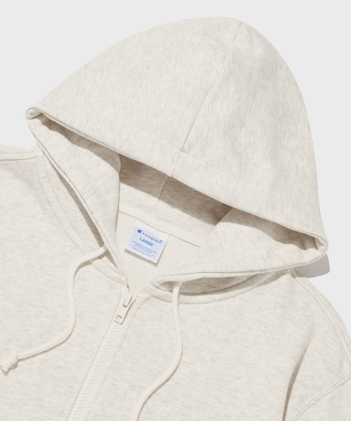 챔피온(CHAMPION) C로고 후드 집업 Cream