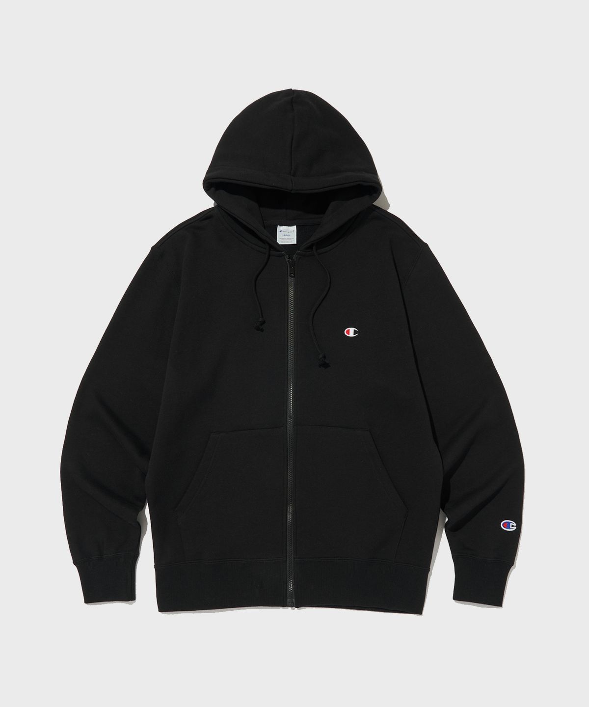 챔피온(CHAMPION) C로고 후드 집업 Black