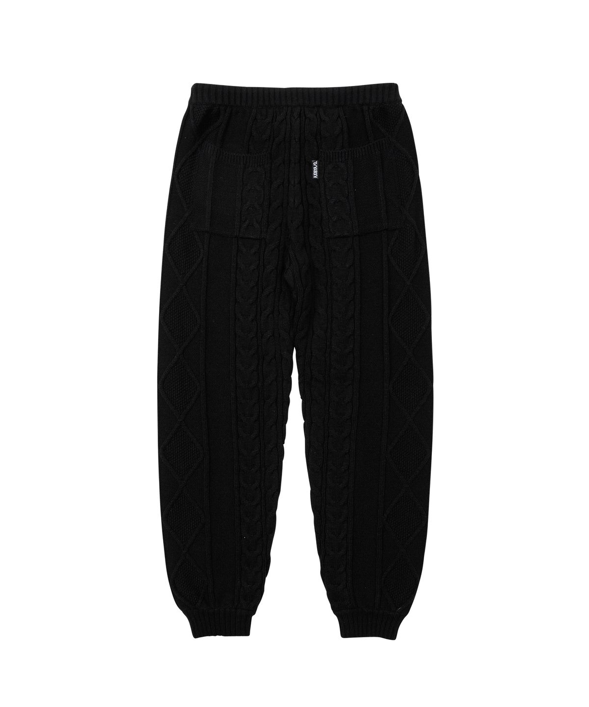 아조바이아조(AJOBYAJO) Twisted Cable Knit Pants [BLACK]