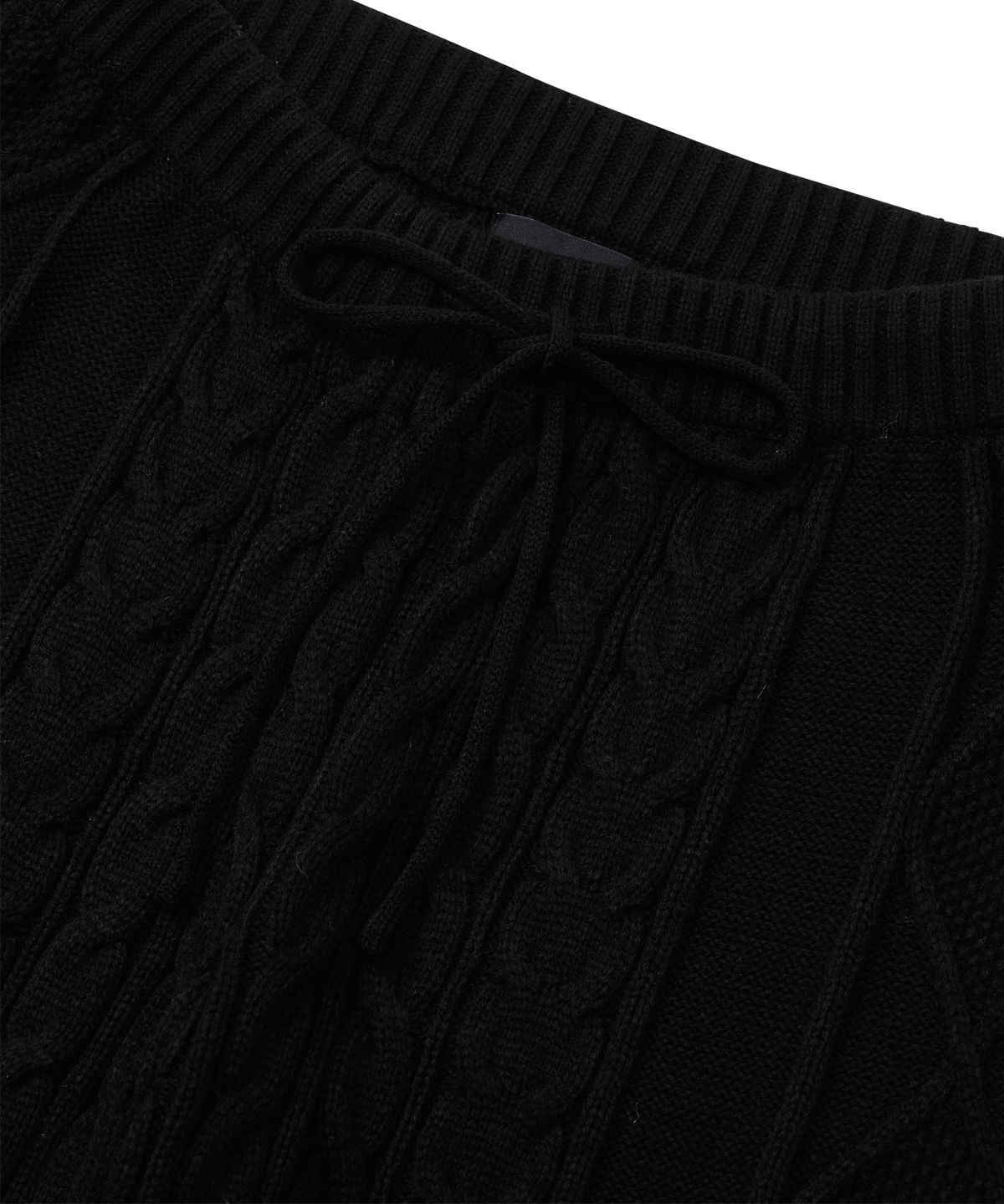 아조바이아조(AJOBYAJO) Twisted Cable Knit Pants [BLACK]
