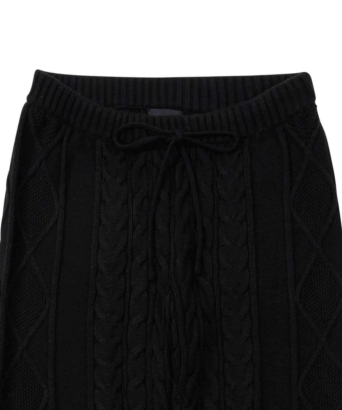 아조바이아조(AJOBYAJO) Twisted Cable Knit Pants [BLACK]