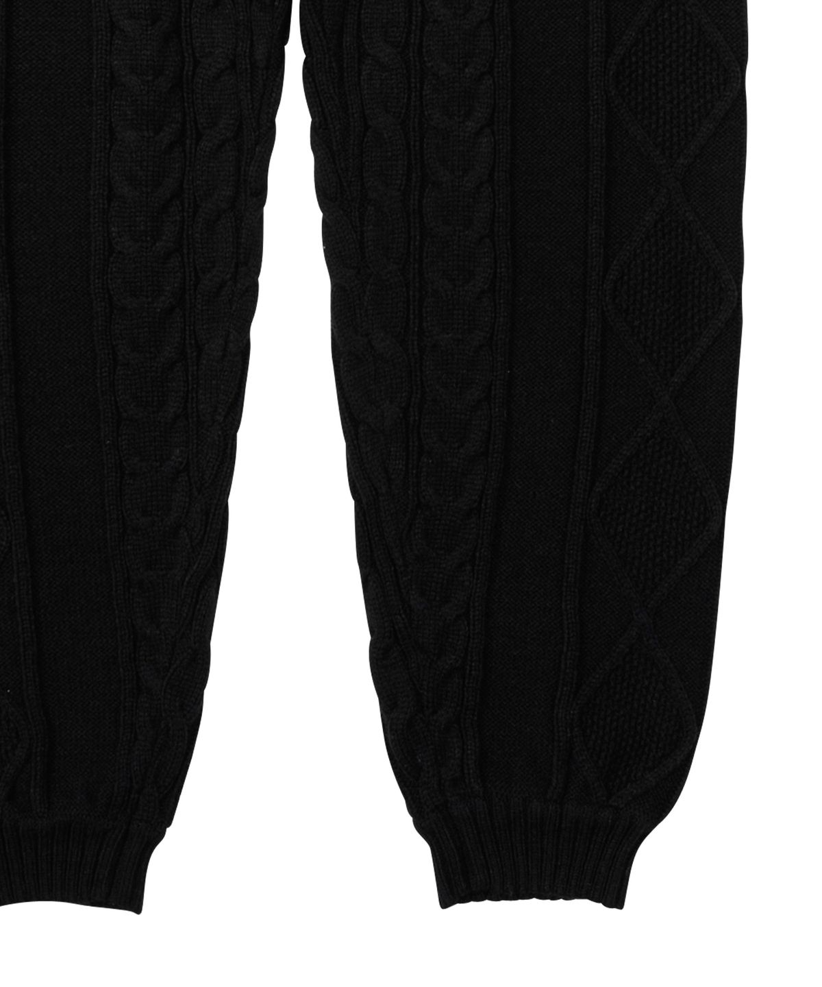 아조바이아조(AJOBYAJO) Twisted Cable Knit Pants [BLACK]