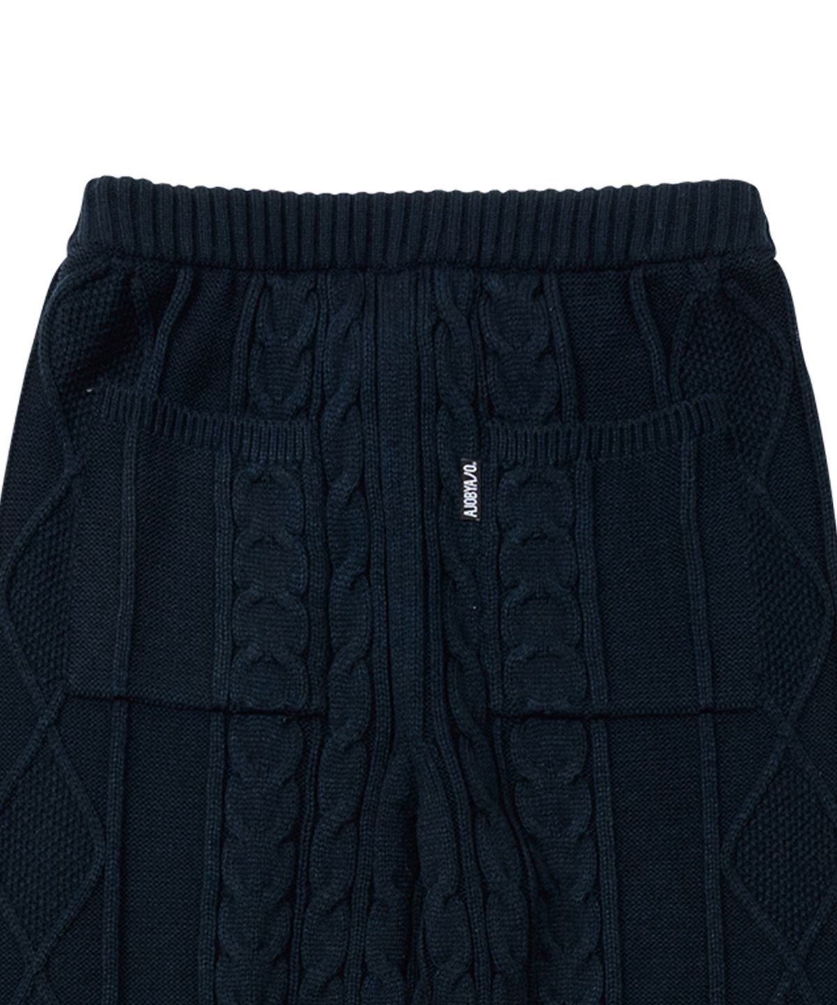 아조바이아조(AJOBYAJO) Twisted Cable Knit Pants [NAVY]