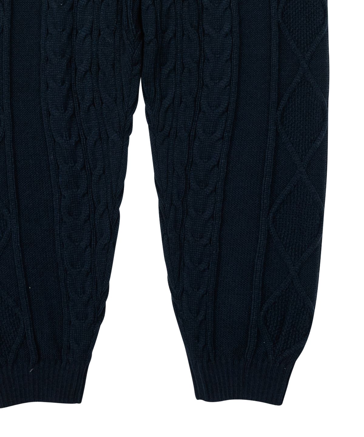 아조바이아조(AJOBYAJO) Twisted Cable Knit Pants [NAVY]