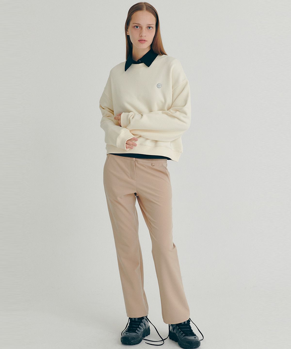 클로브(CLOVE) [22FW clove] Stretch Flared Pants_Women (Beige)