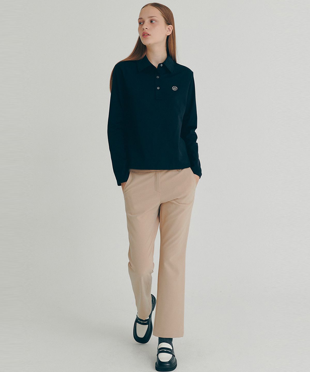 클로브(CLOVE) [22FW clove] Stretch Flared Pants_Women (Beige)