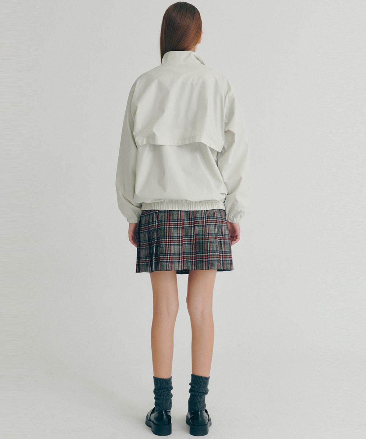 클로브(CLOVE) [22FW clove] Check Pleated Skirt (Red)