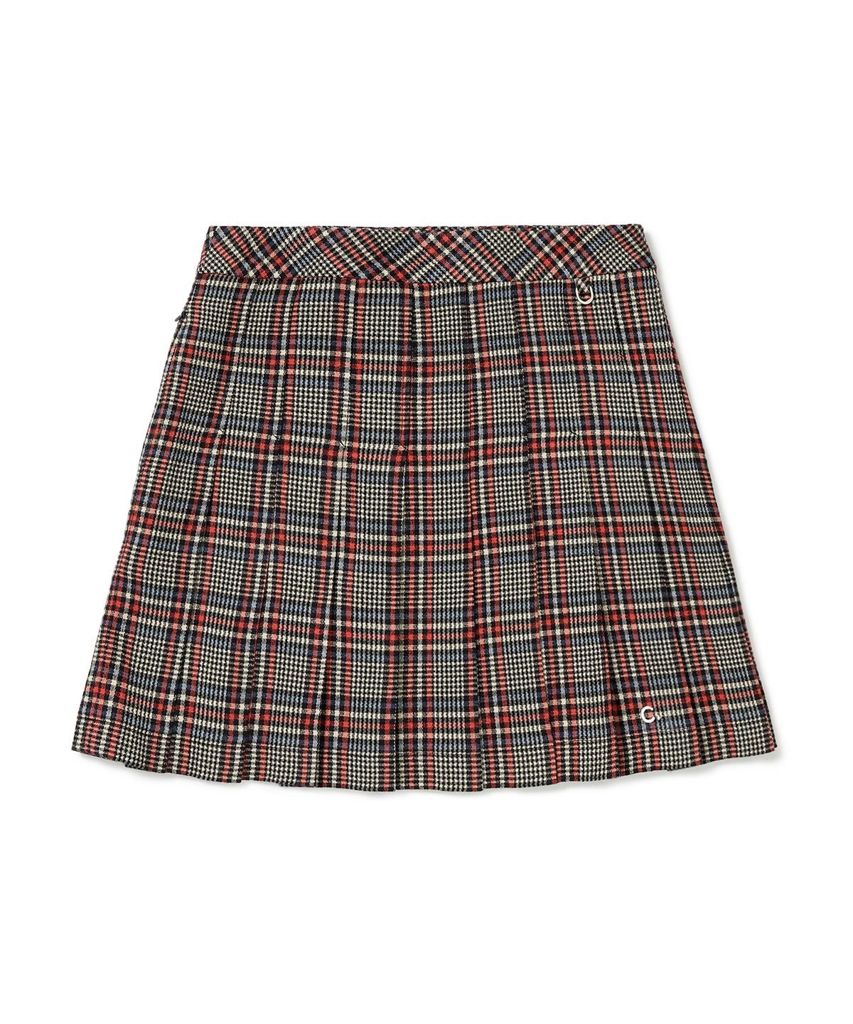 클로브(CLOVE) [22FW clove] Check Pleated Skirt (Red)