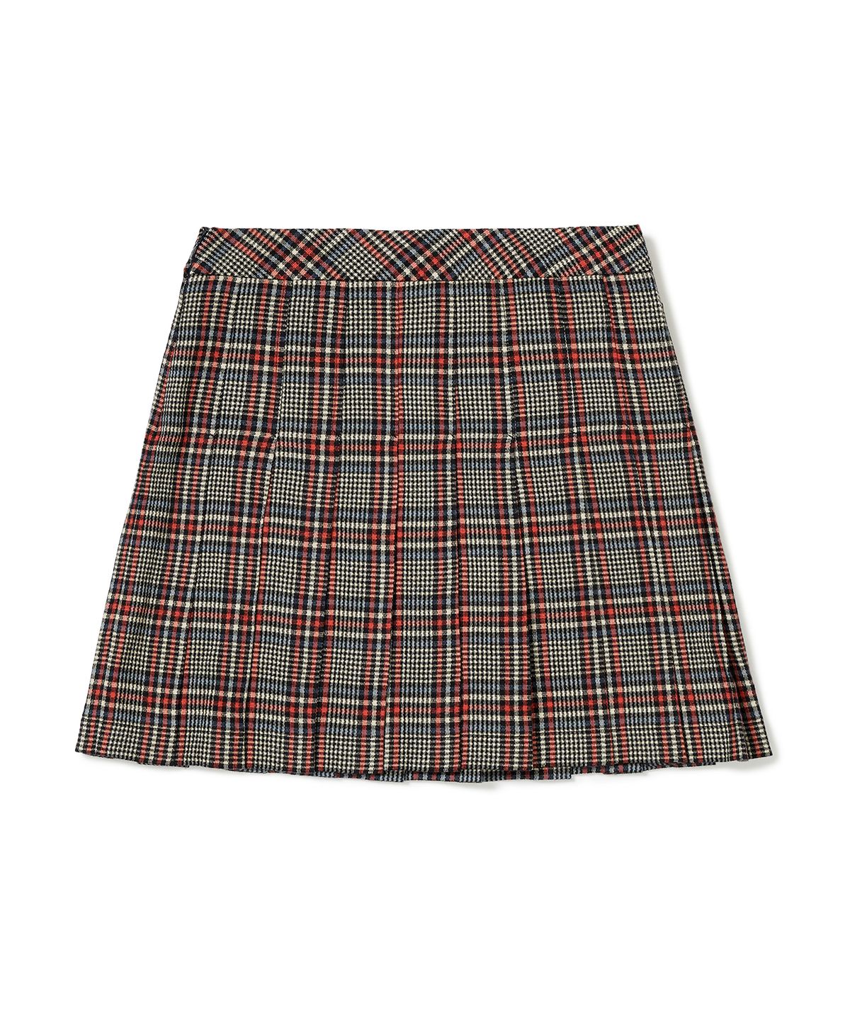클로브(CLOVE) [22FW clove] Check Pleated Skirt (Red)