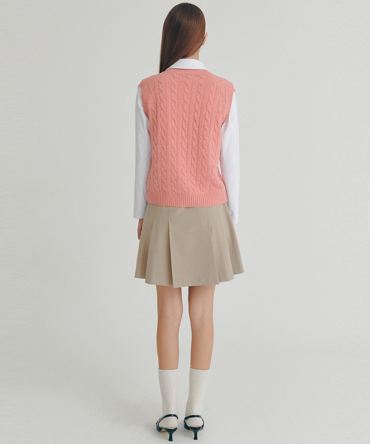 클로브(CLOVE) [22FW clove] Wool Pleated Skirt (Beige)