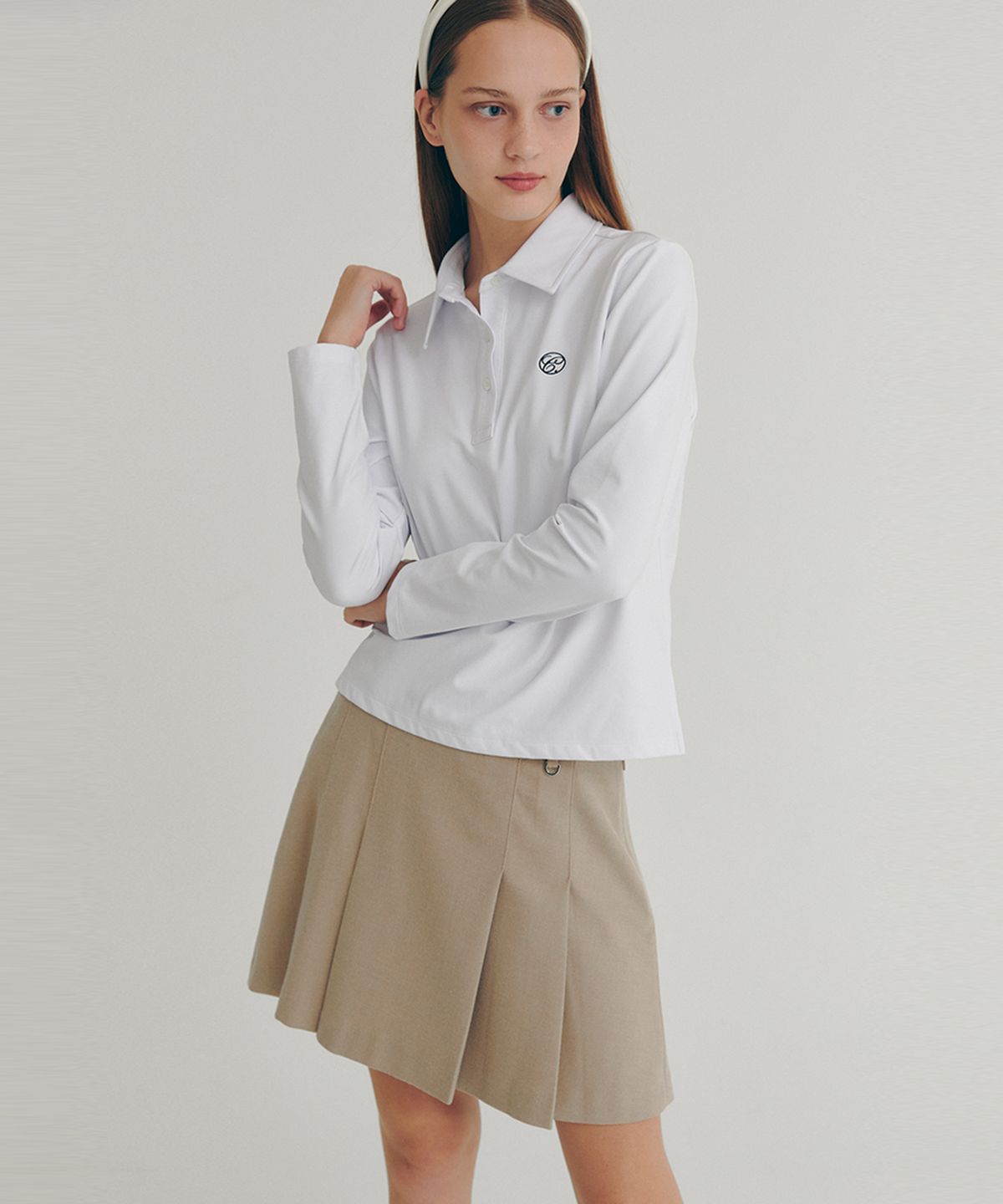 클로브(CLOVE) [22FW clove] Wool Pleated Skirt (Beige)