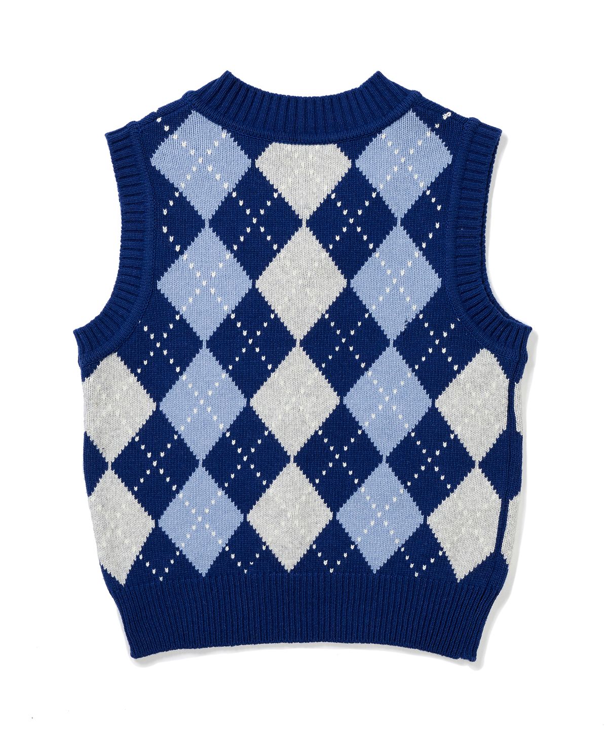 클로브(CLOVE) [22FW clove] Argyle Wool Vest (Blue)