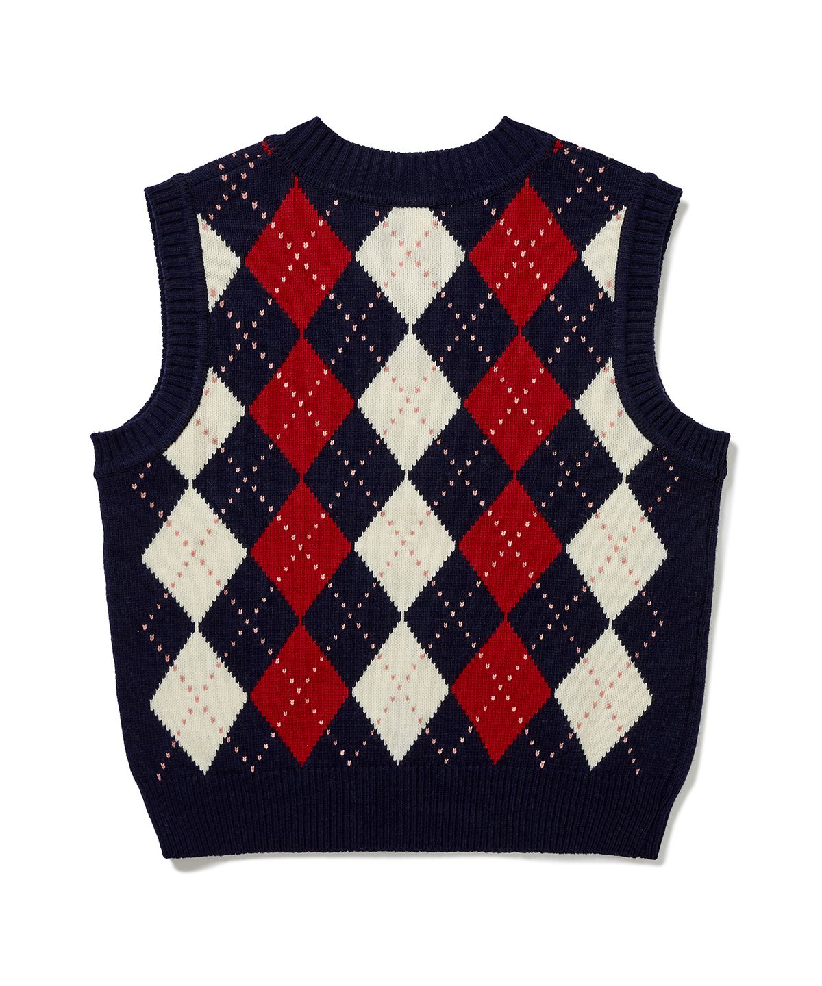 클로브(CLOVE) [22FW clove] Argyle Wool Vest (Navy)