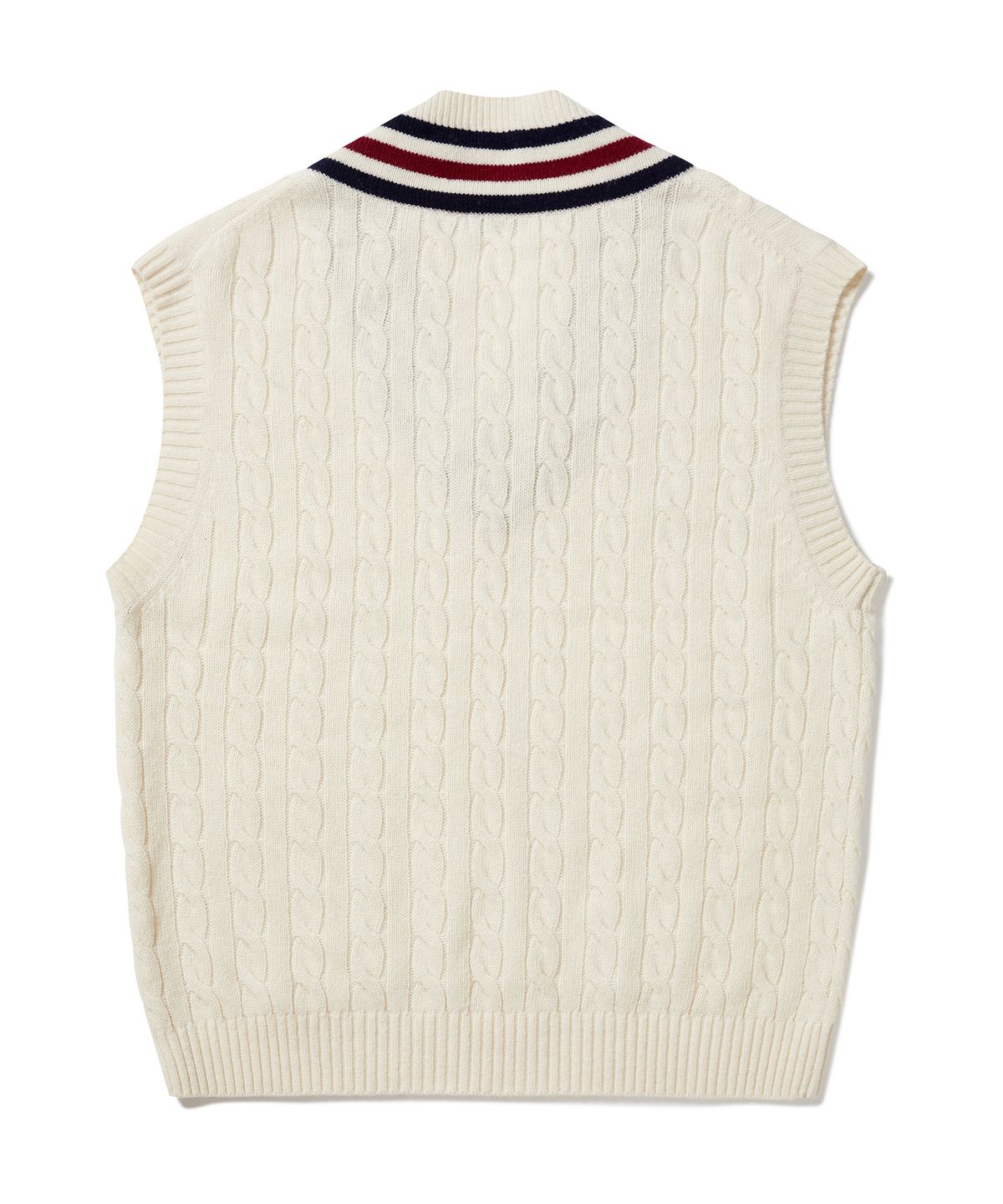 클로브(CLOVE) [22FW clove] Contrast Wool Vest (Ivory)