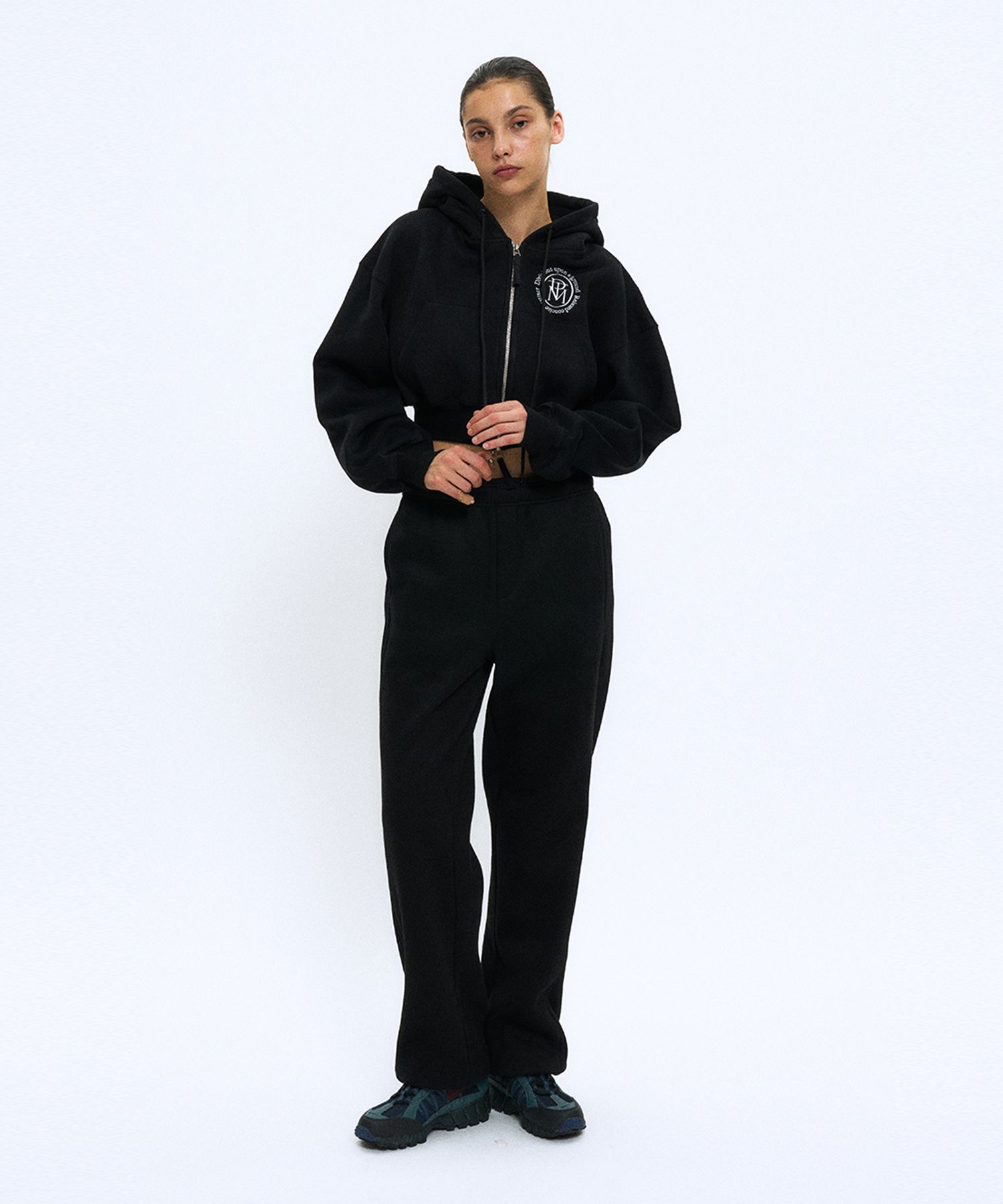 MUSINSA PARTIMENTO WOMEN ジップアップトップス MUSINSA | PARTIMENTO WOMEN [SET] Crop hoodie OR half zip-up