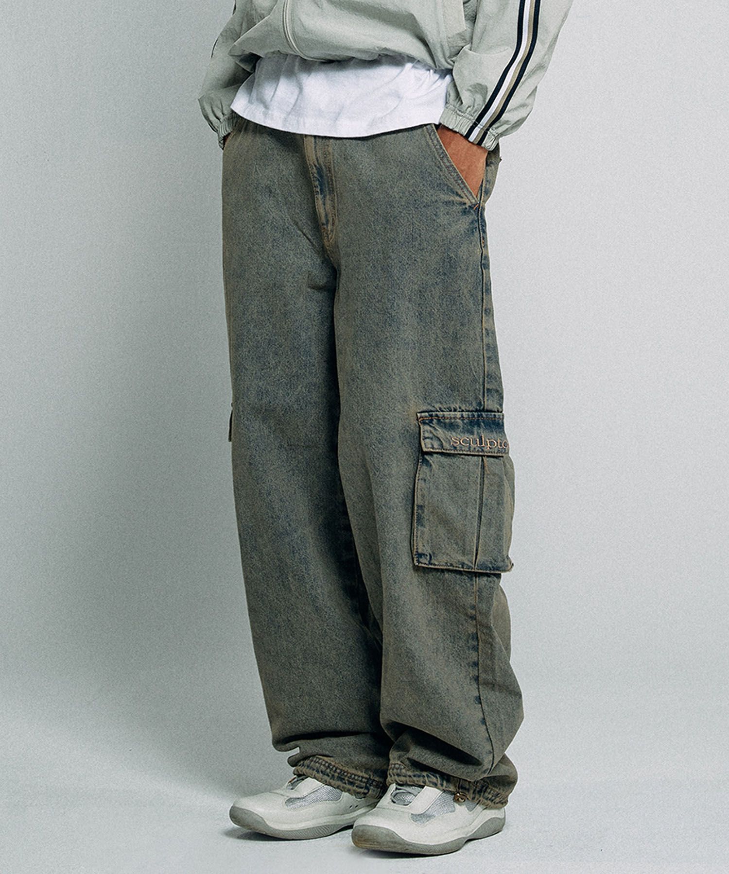 MUSINSA | SCULPTOR Acid Cargo Jogger Pants Vintage Green
