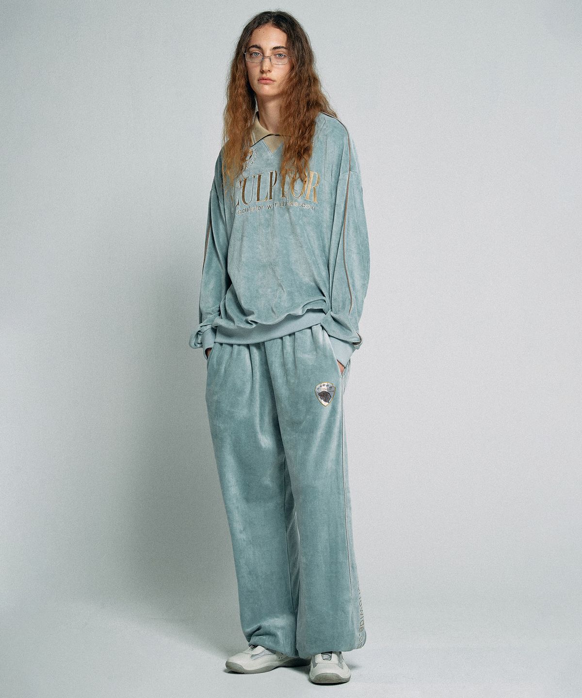 스컬프터(SCULPTOR) Velour Track Pants Baby Blue