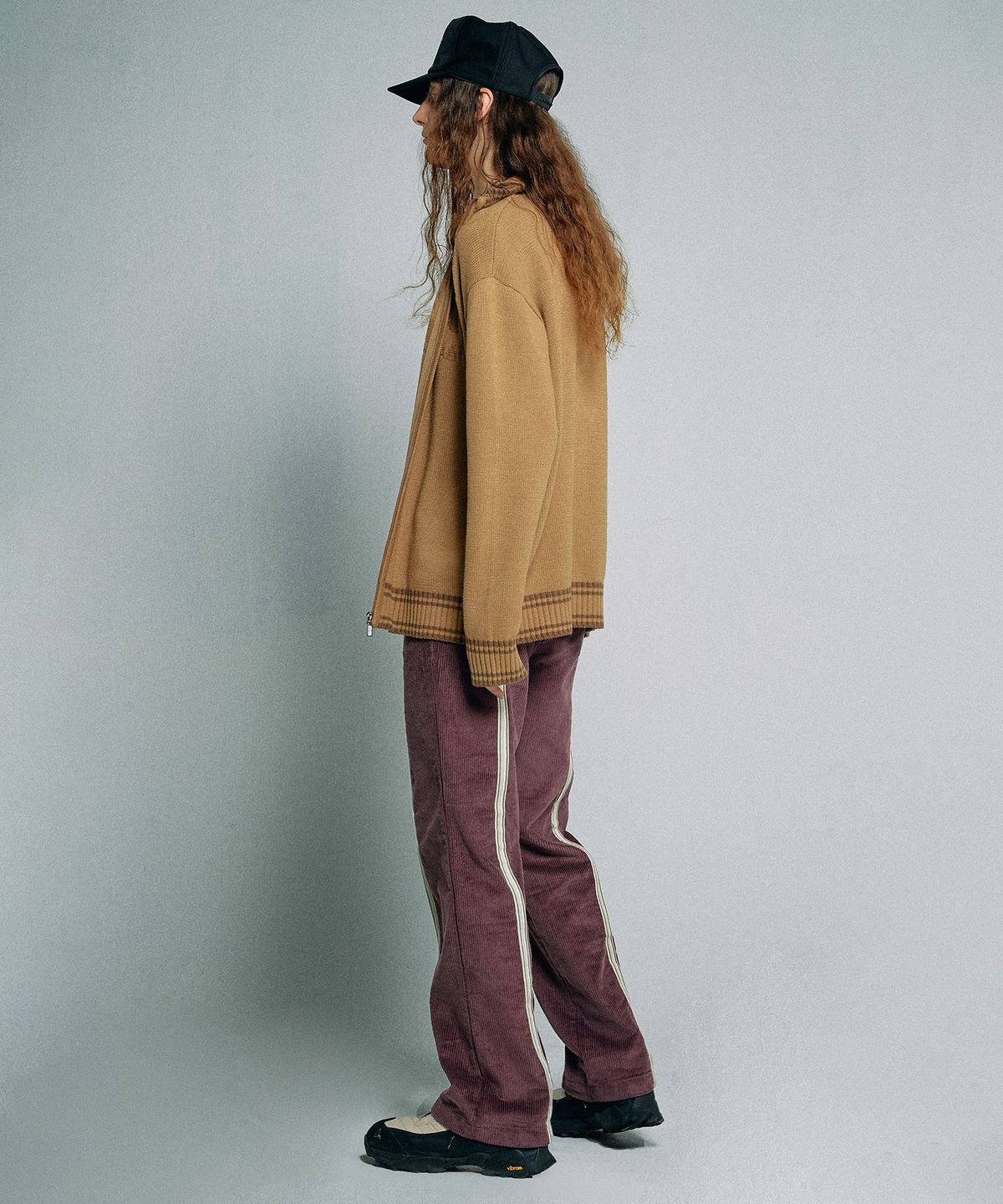 스컬프터(SCULPTOR) Taped Corduroy Beach Pants Deep Purple