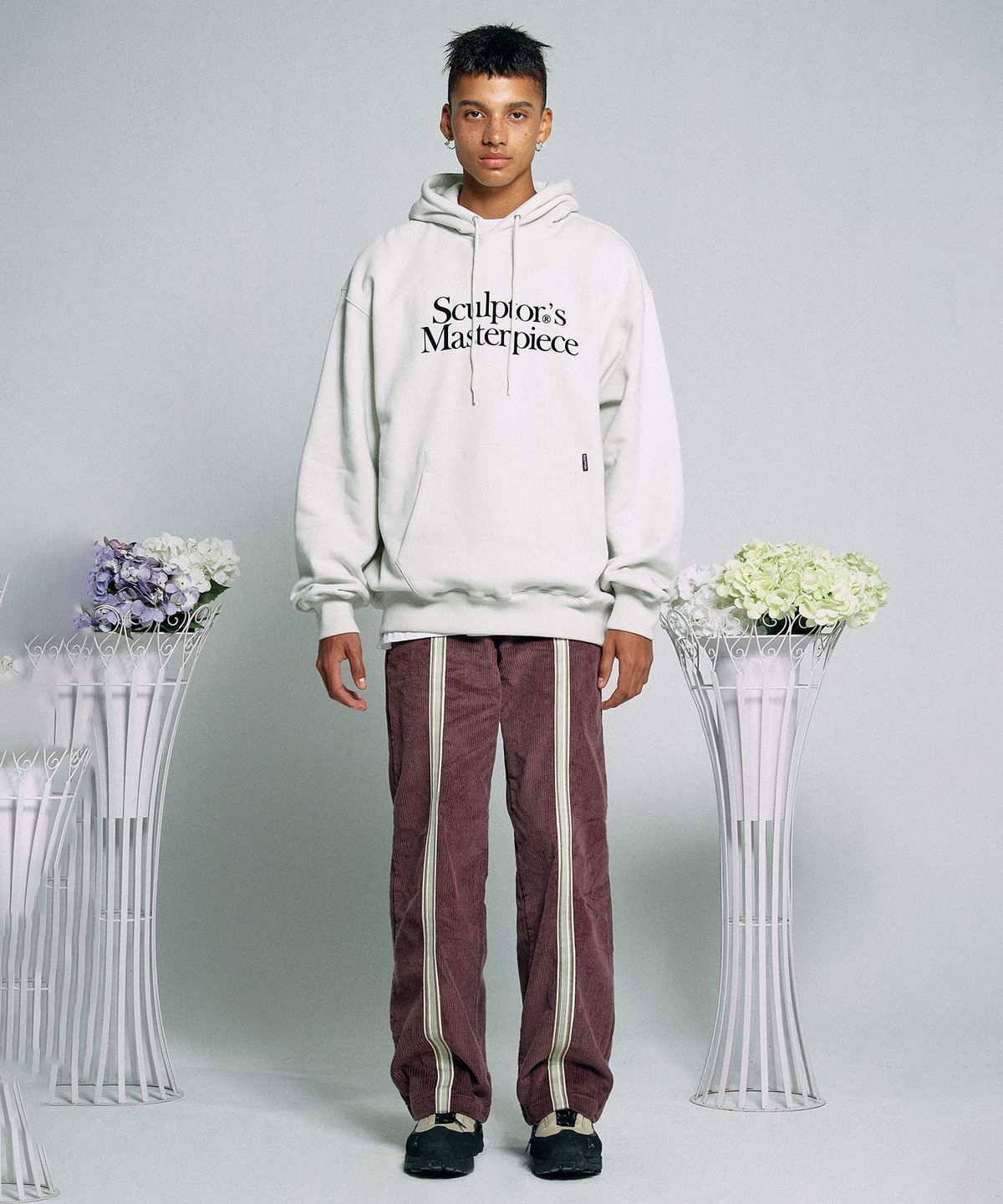 스컬프터(SCULPTOR) Taped Corduroy Beach Pants Deep Purple