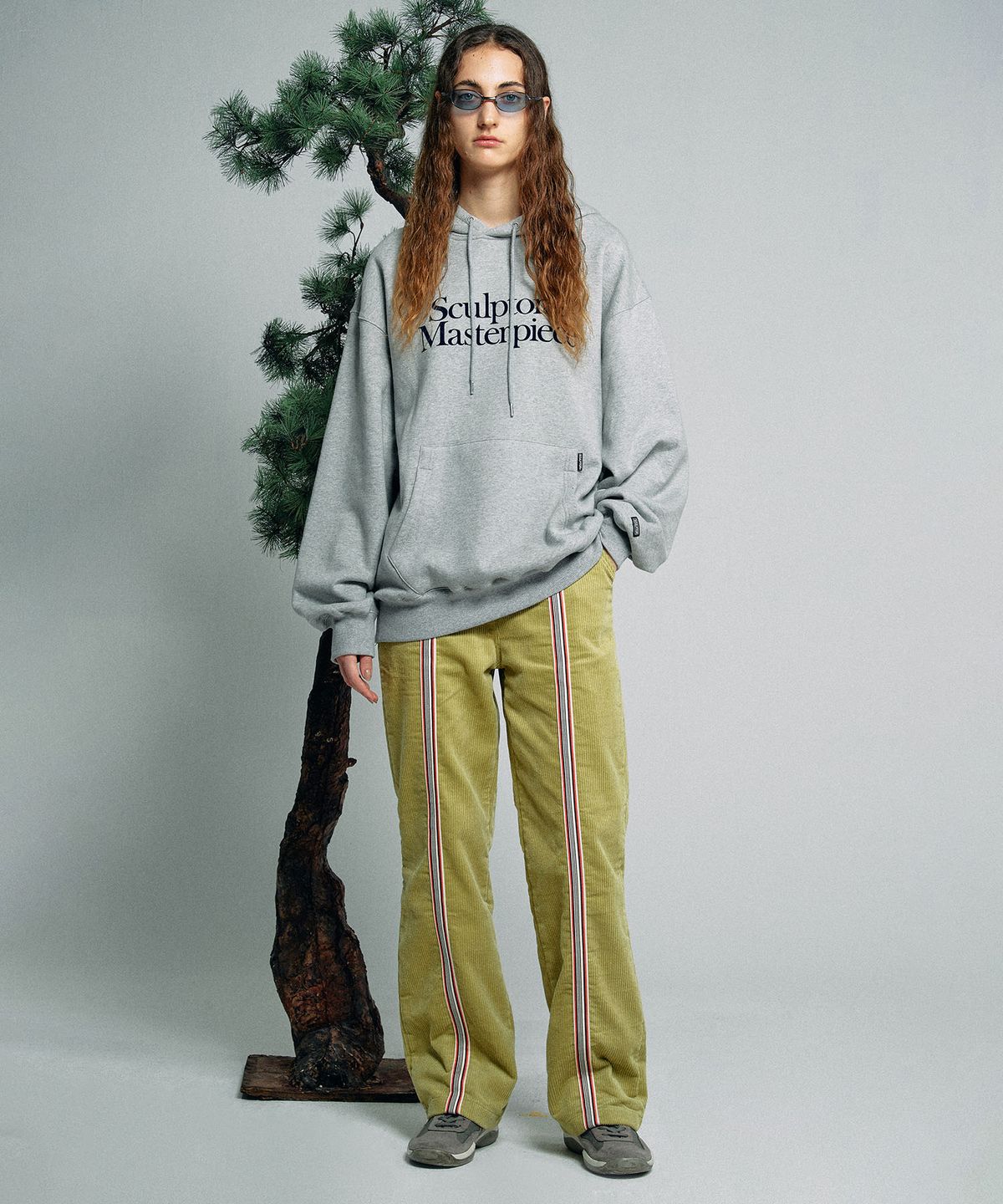 스컬프터(SCULPTOR) Taped Corduroy Beach Pants Lime