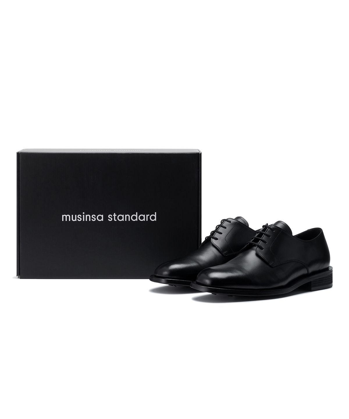무신사 스탠다드(MUSINSA STANDARD) 와이드 플레인 더비 슈즈 [블랙]